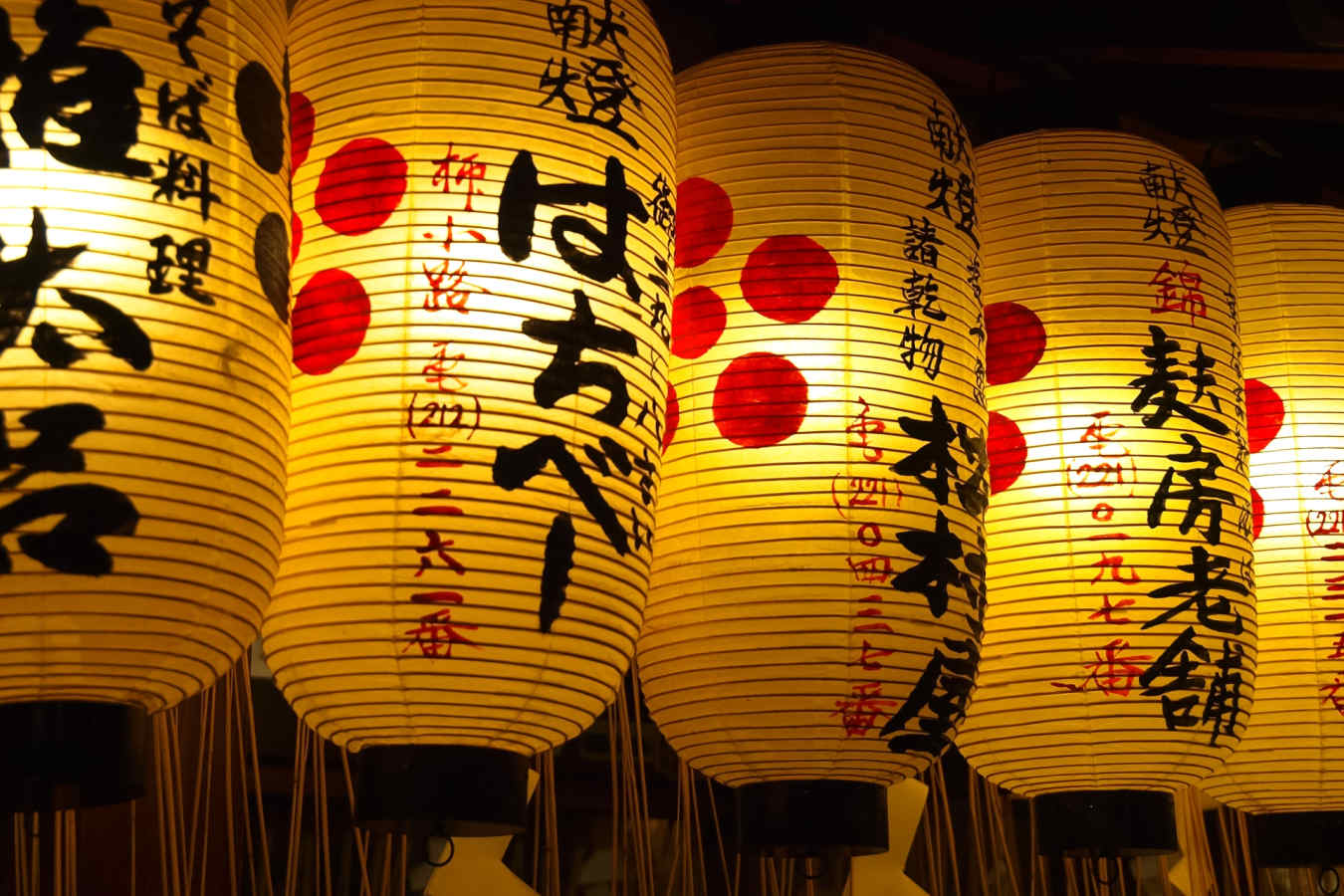 Japanese Lanterns outside of Temple