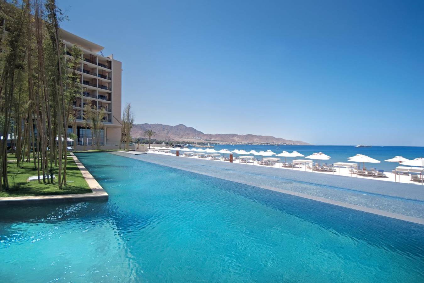 Swimming Pool and Beach - Kempinski Aqaba