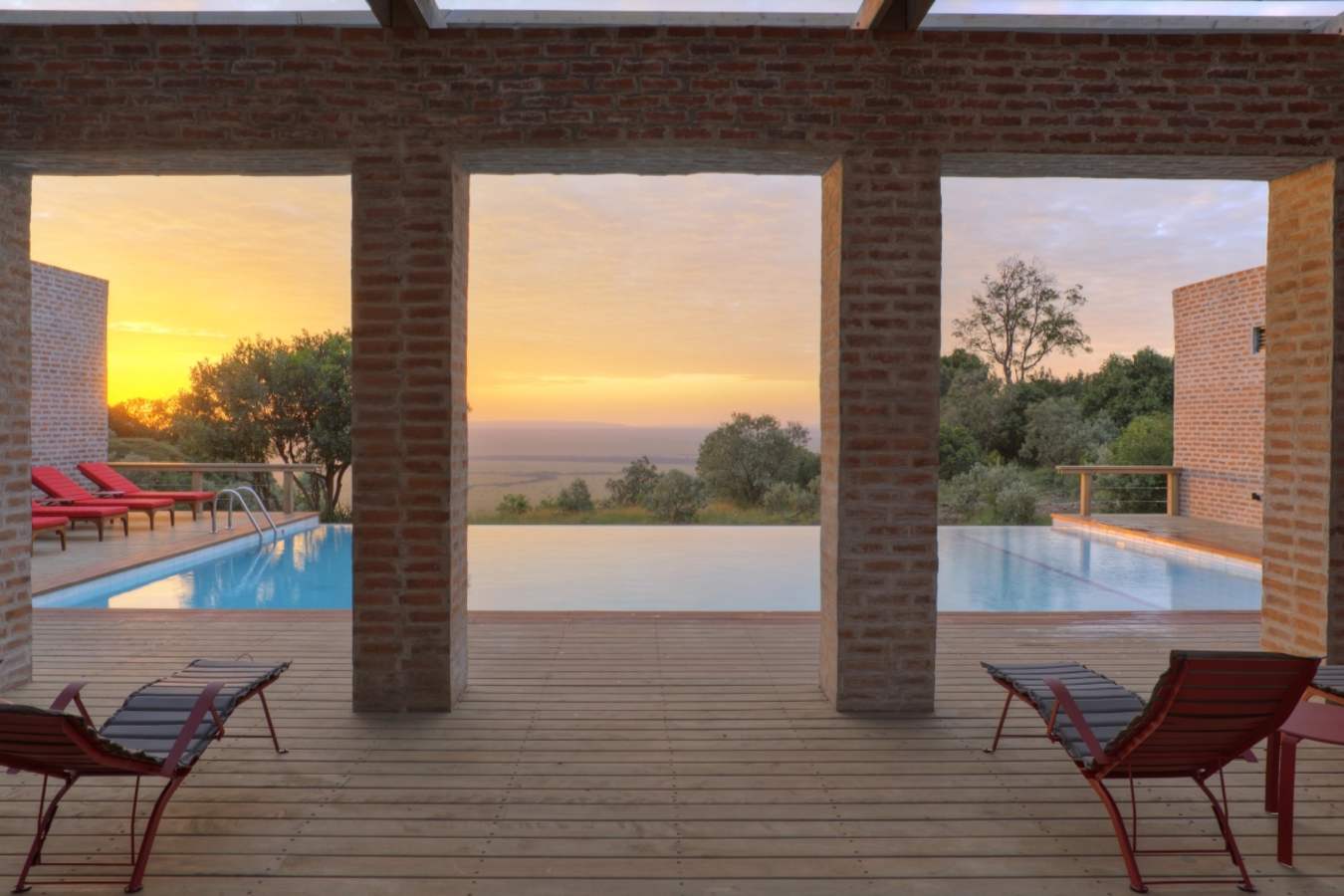 Pool at sunset - Angama Mara