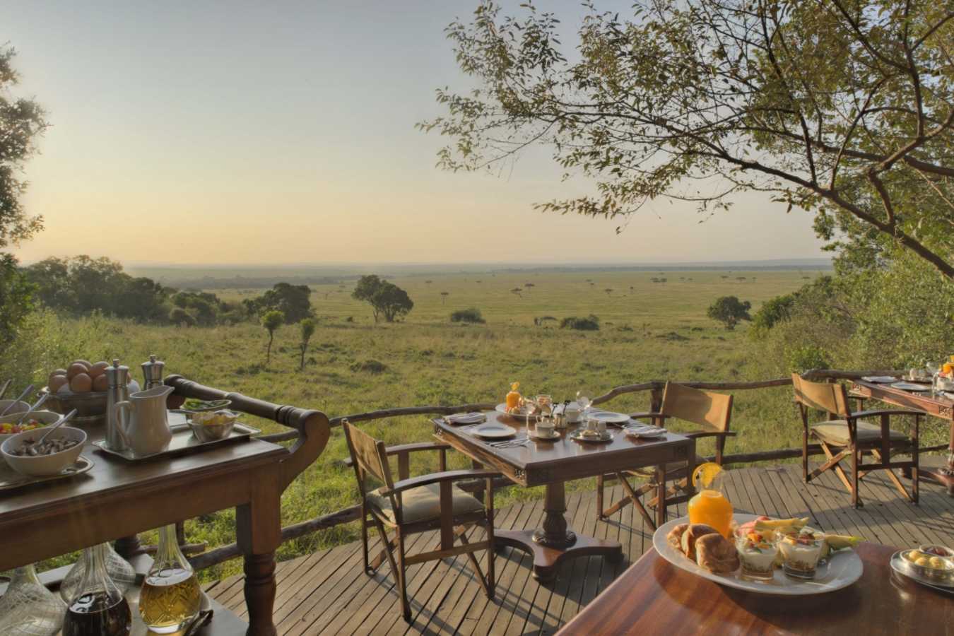 Breakfast views - Bateleur Camp at Kichwa Tembo