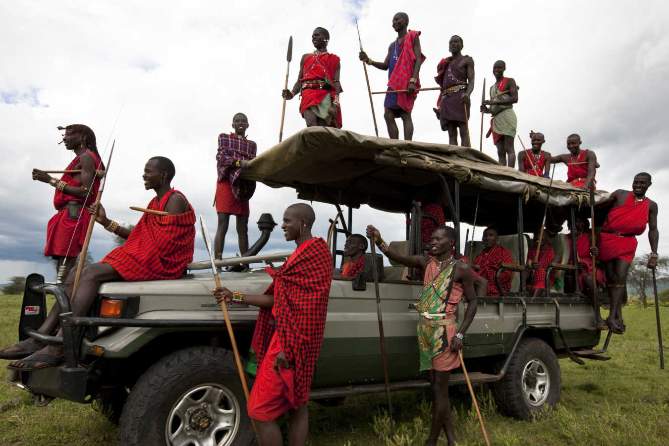 Maasai on vehicle - Cottar's 1920 Safari Camp