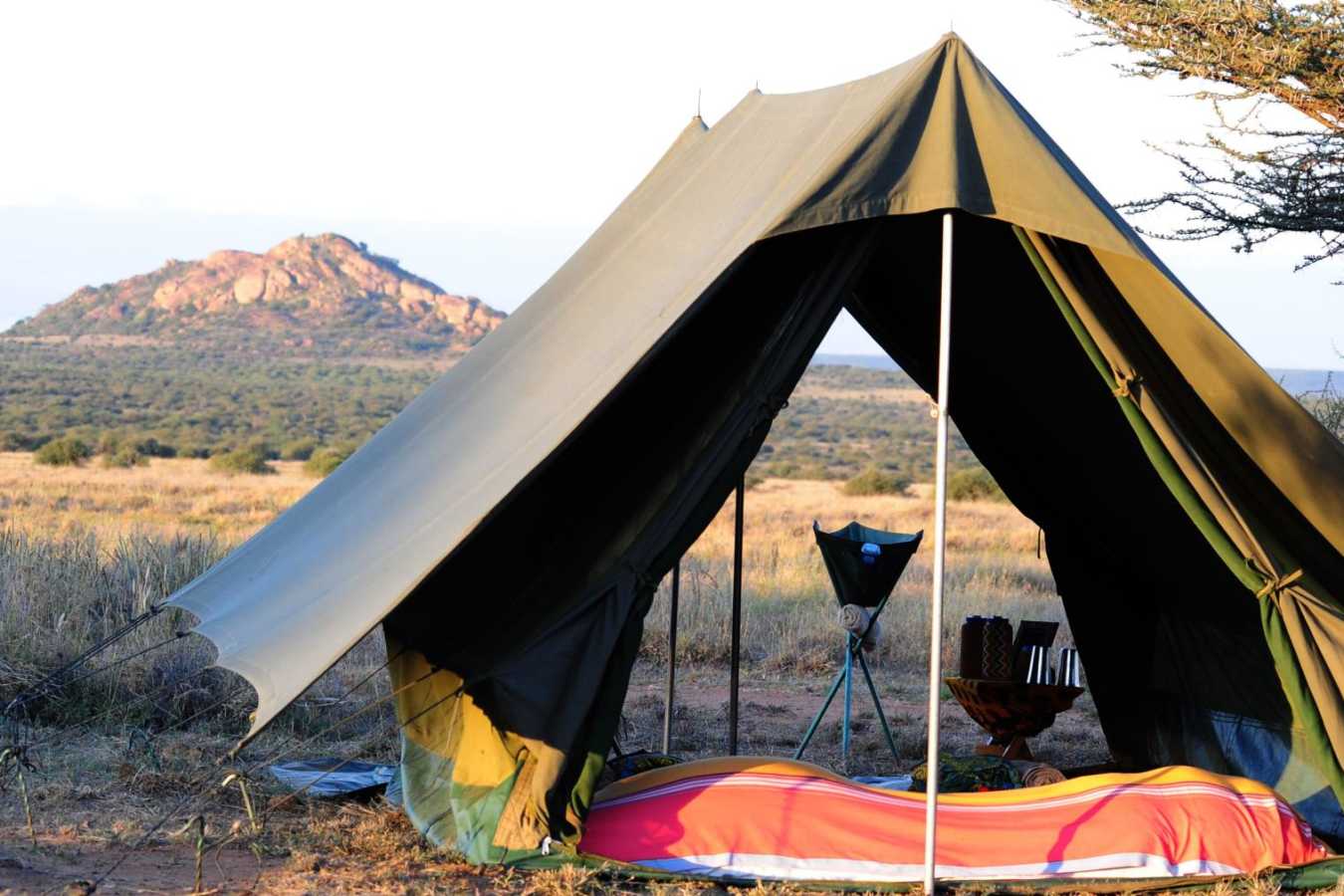 One of the comfortable tents - Karisia Walking Safaris