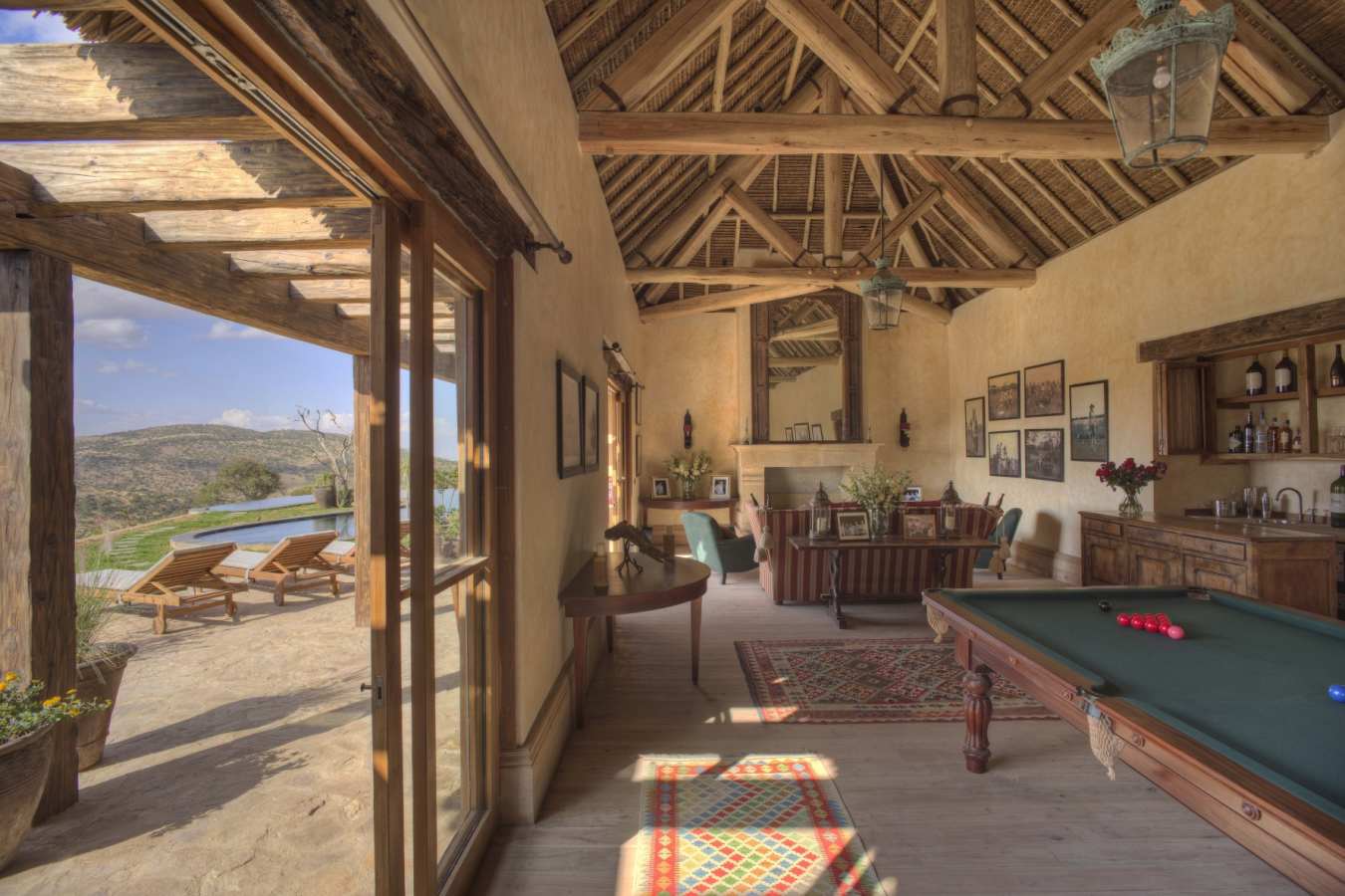 Lounge and pool table