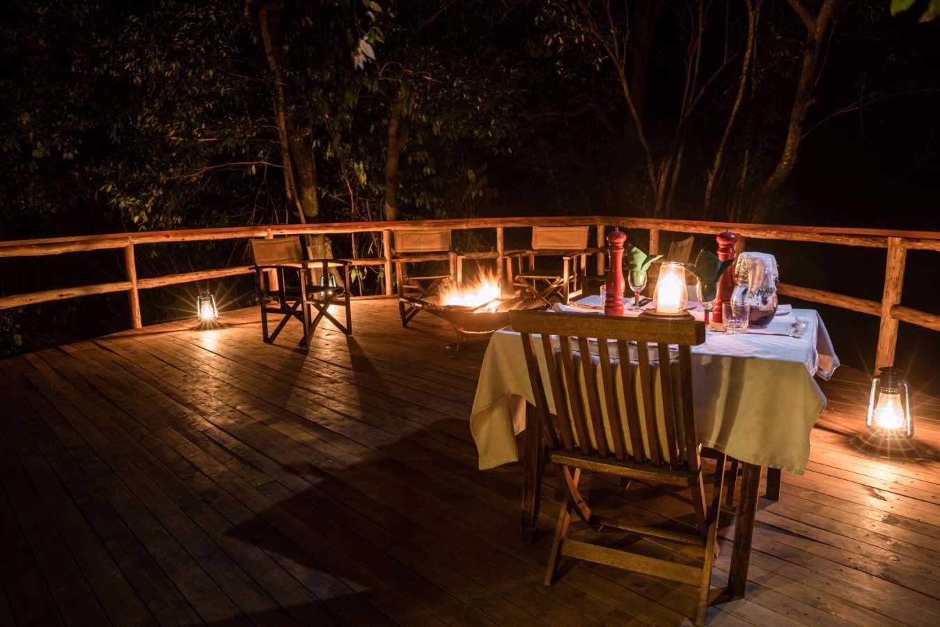 Dinner on Forest Deck - Offbeat Mara Camp