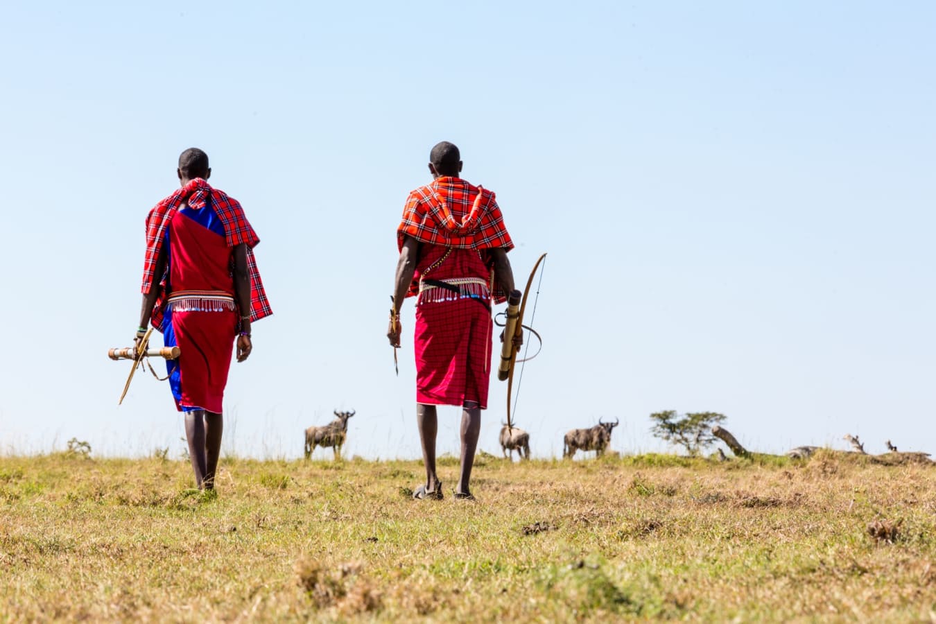 Maasai men walking - Offbeat Mara Camp