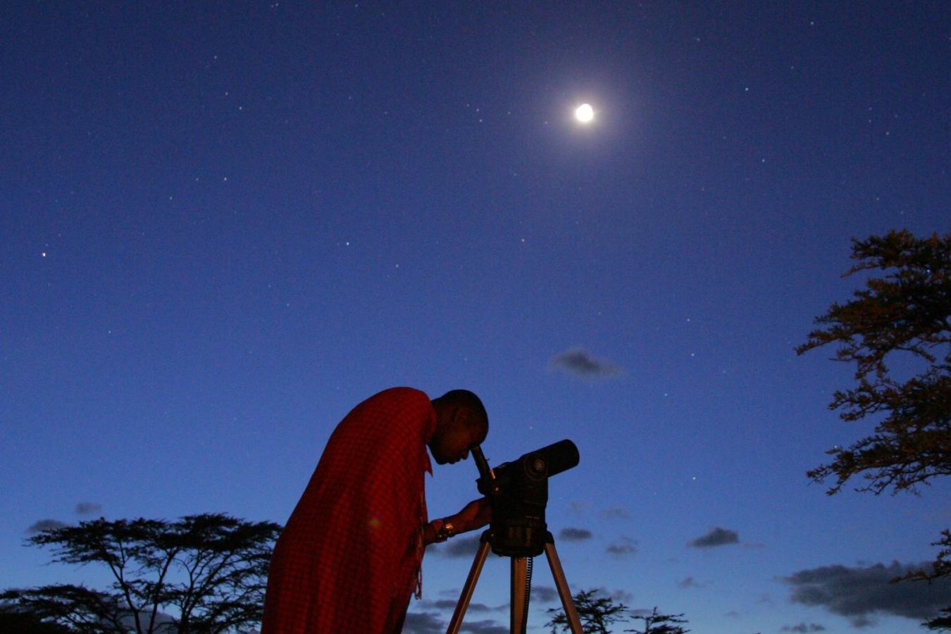Jackson checks out the stars - Rekero Camp