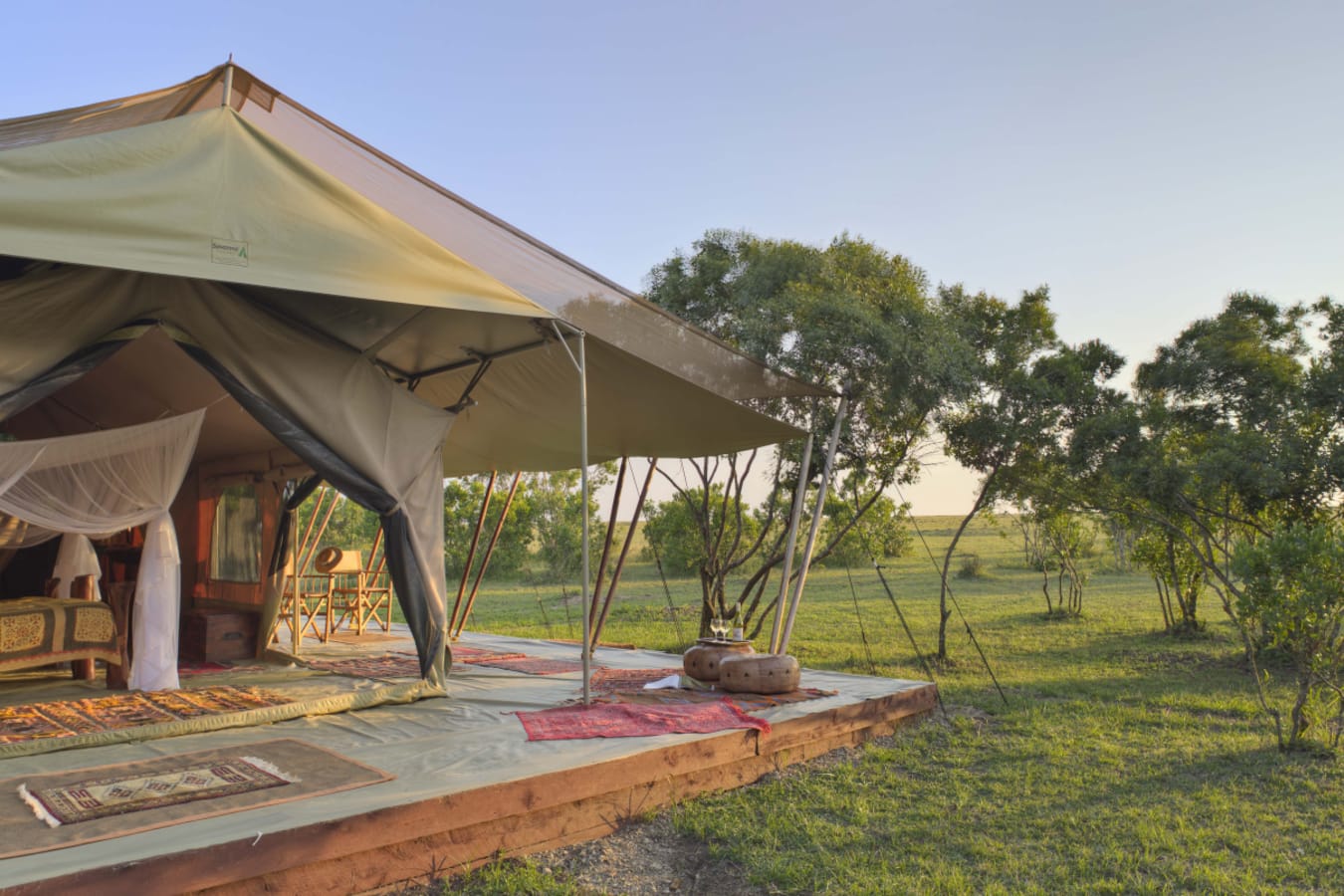 Double tent exterior