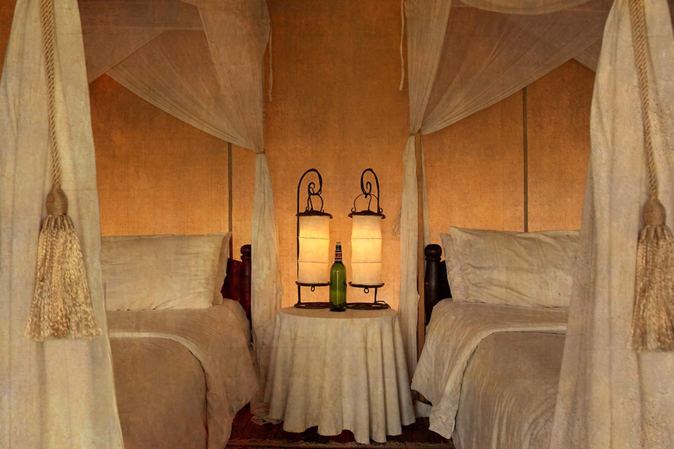 Tent interior - Serian Camp