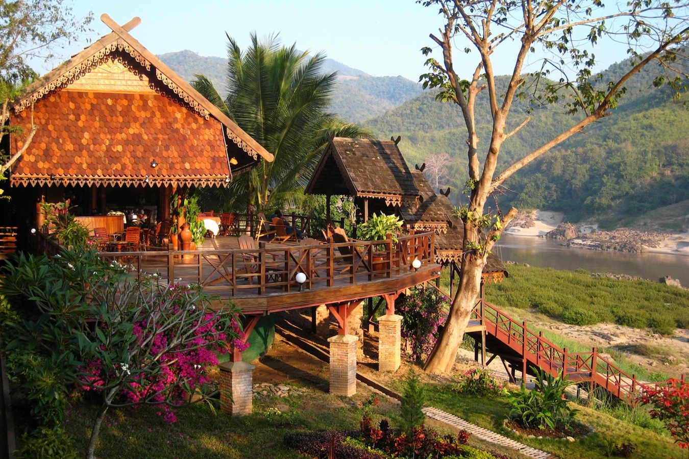 View from the Luang Say Lodge - Luang Say Cruise