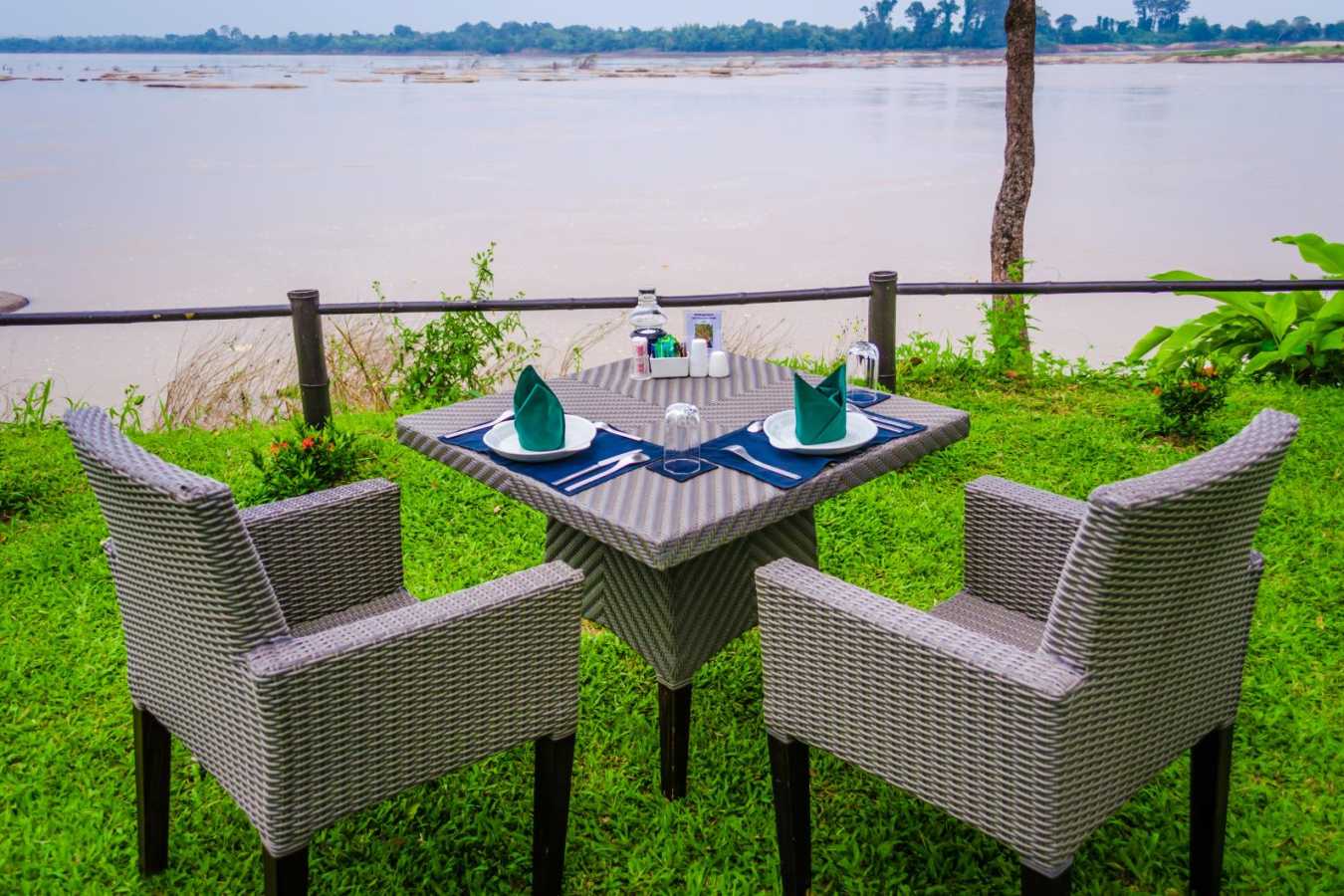 Lunch overlooking the Mekong - The River Resort