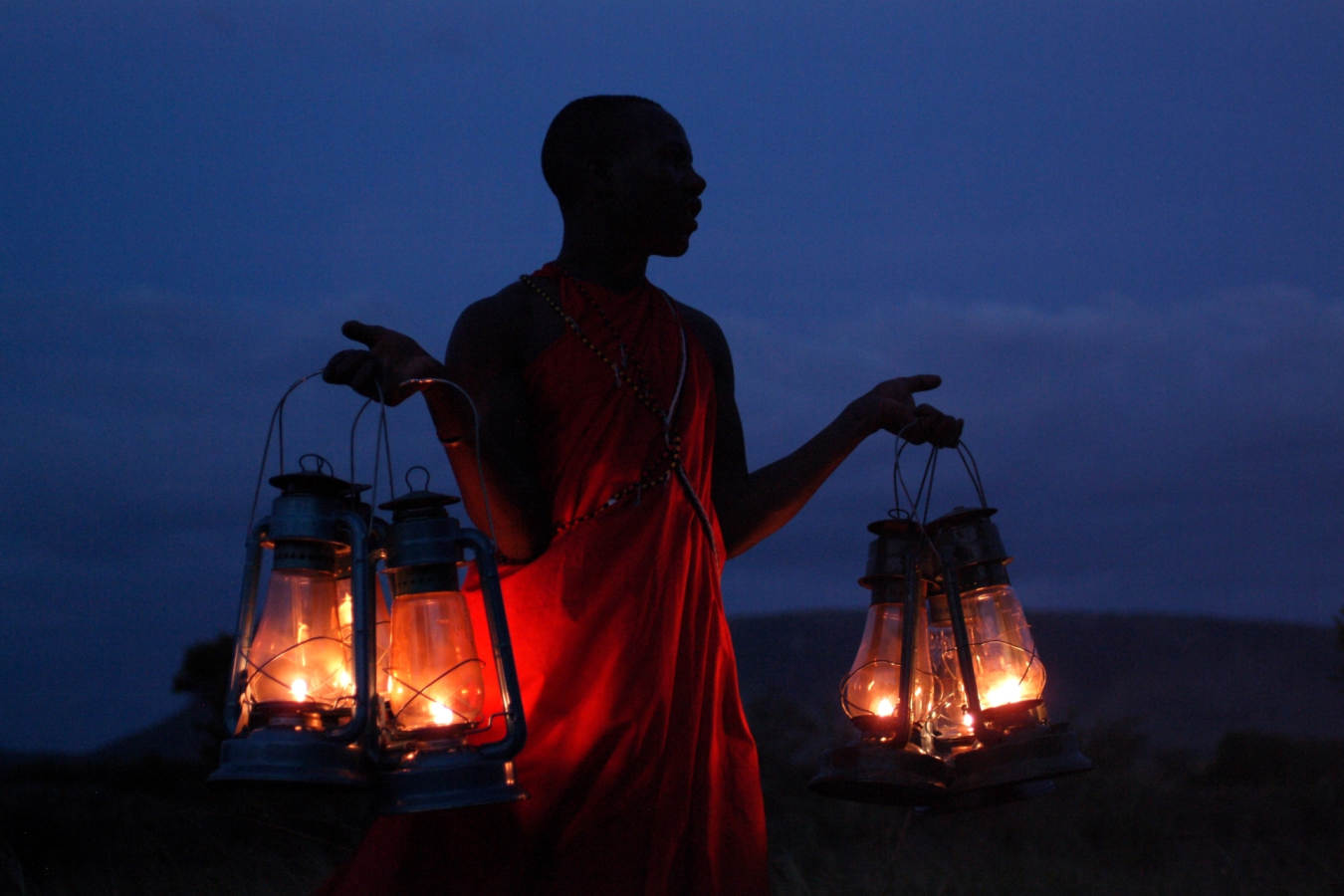 Evening Light, Maasai Mara - Wildebeest and Lemurs