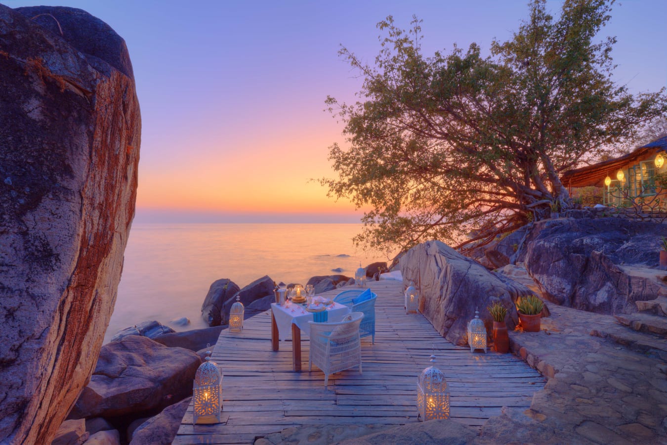 Dining on deck