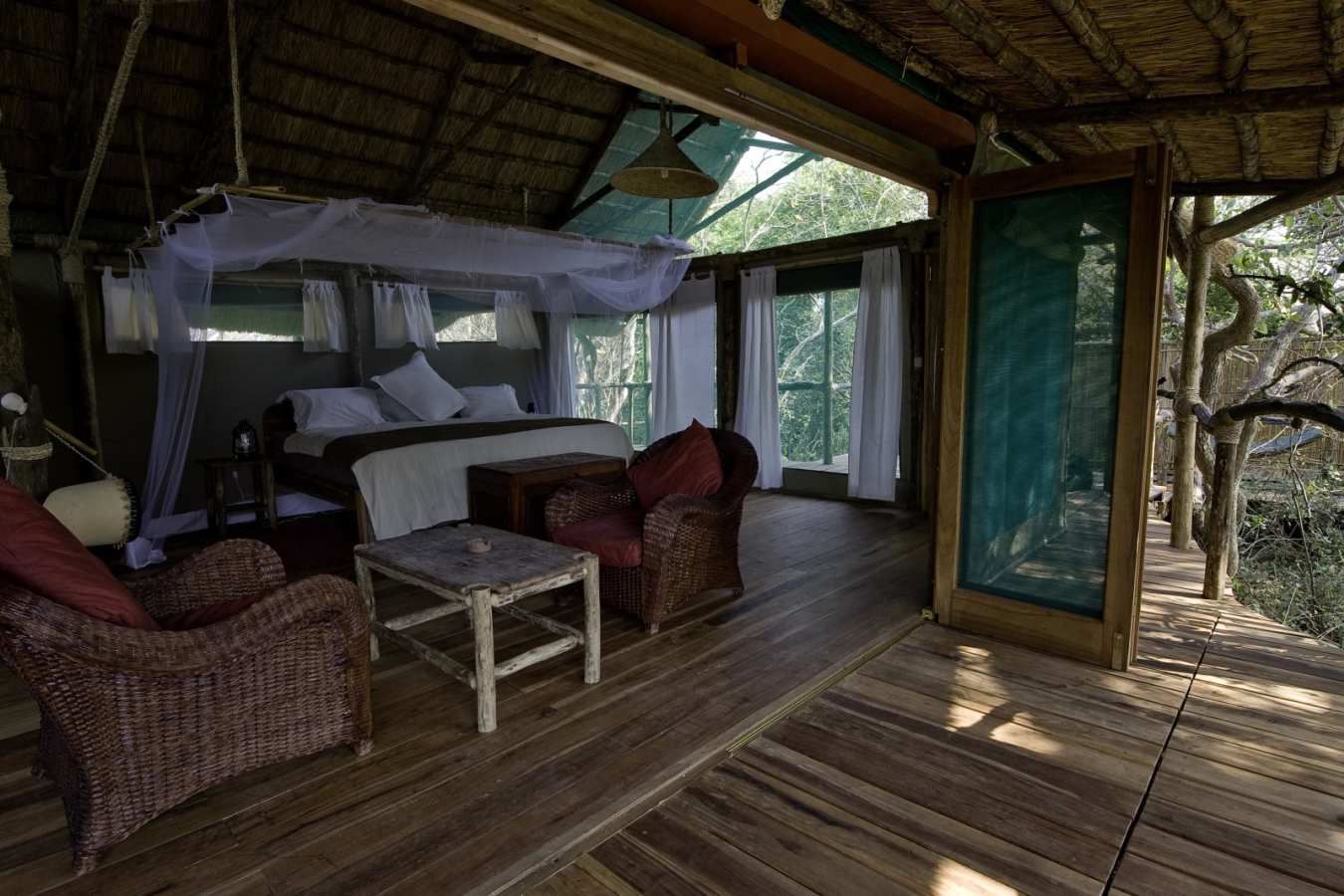 Inside a Tent - Mvuu Lodge