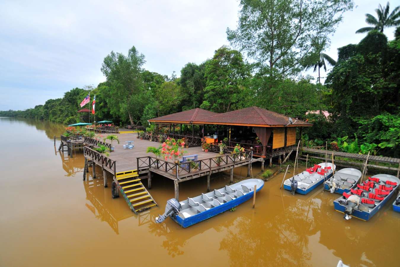 Jetty and Restaurant  - Abai Jungle Lodge