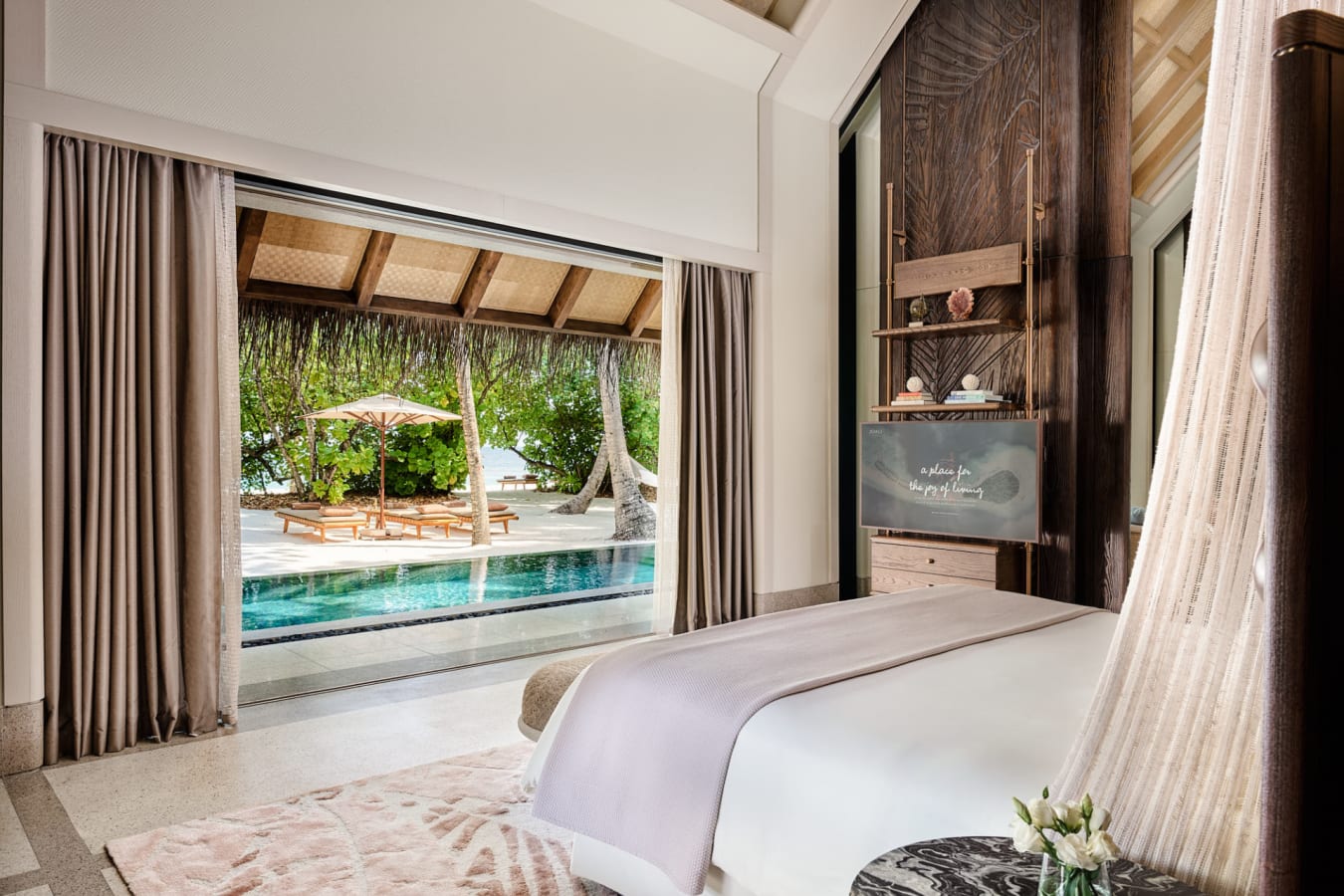 Two Bedroom Beach Villa with Pool Bedroom 