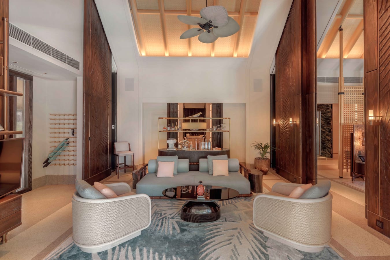 Two Bedroom Beach Villa with Pool Living Room 