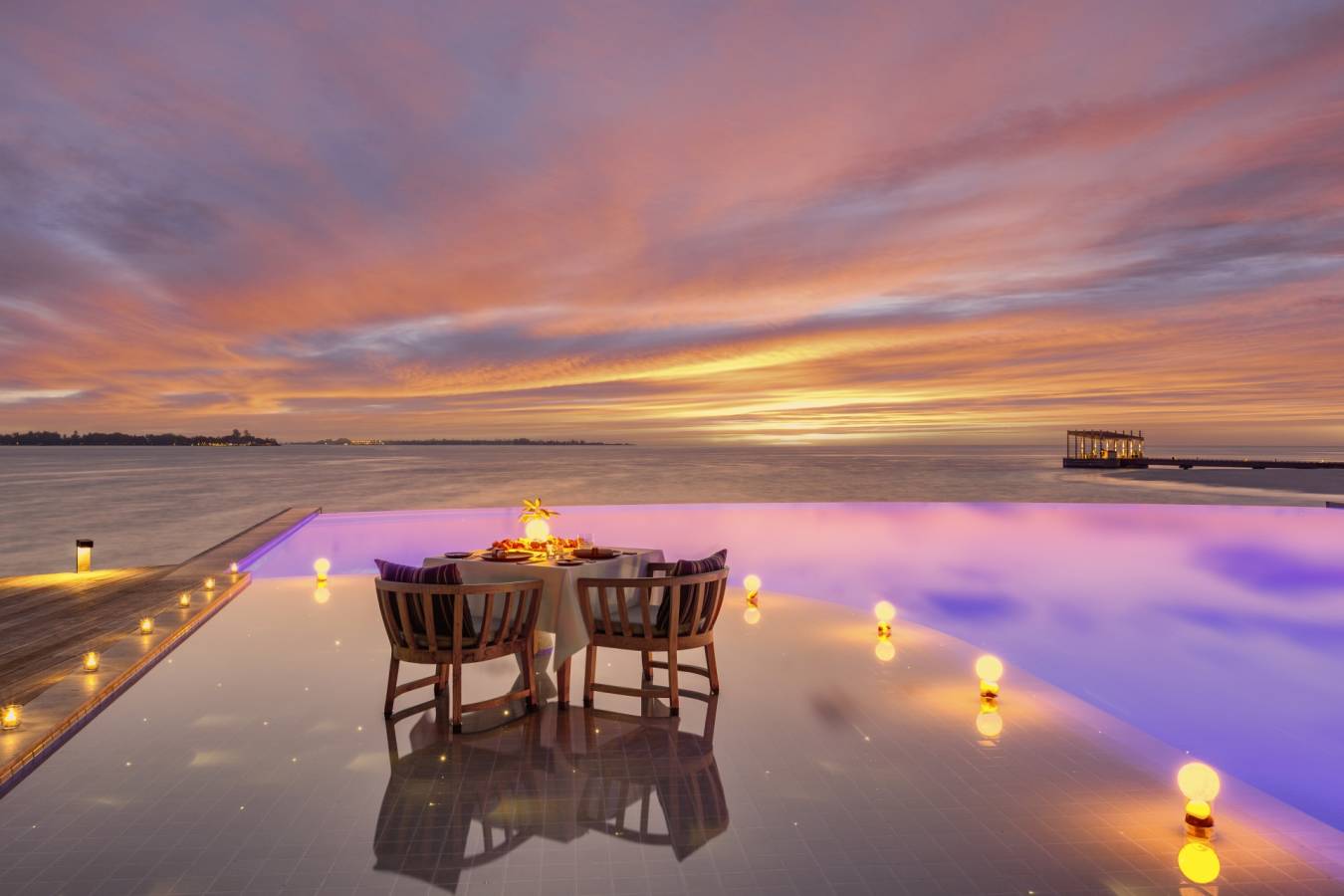 Dining by the pool