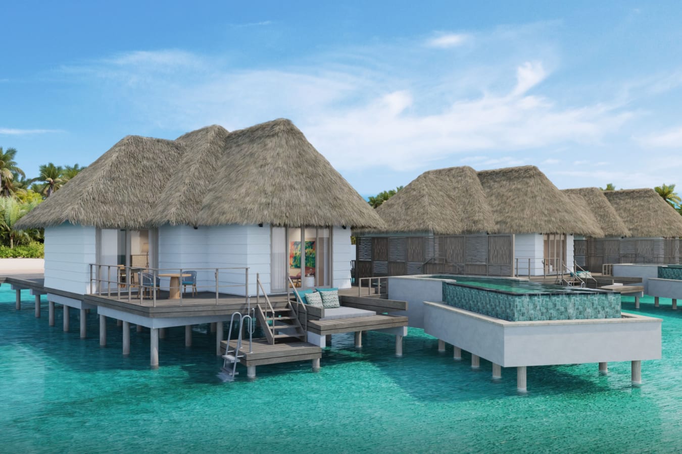 Family Water Villa with Pool outside deck 