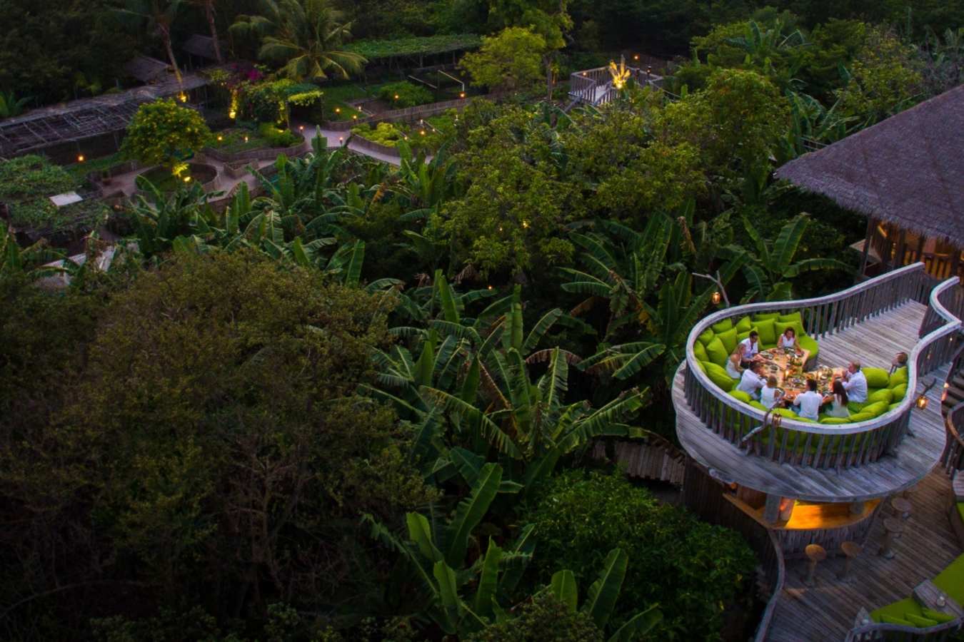 Fresh in the Garden aerial  - Soneva Fushi