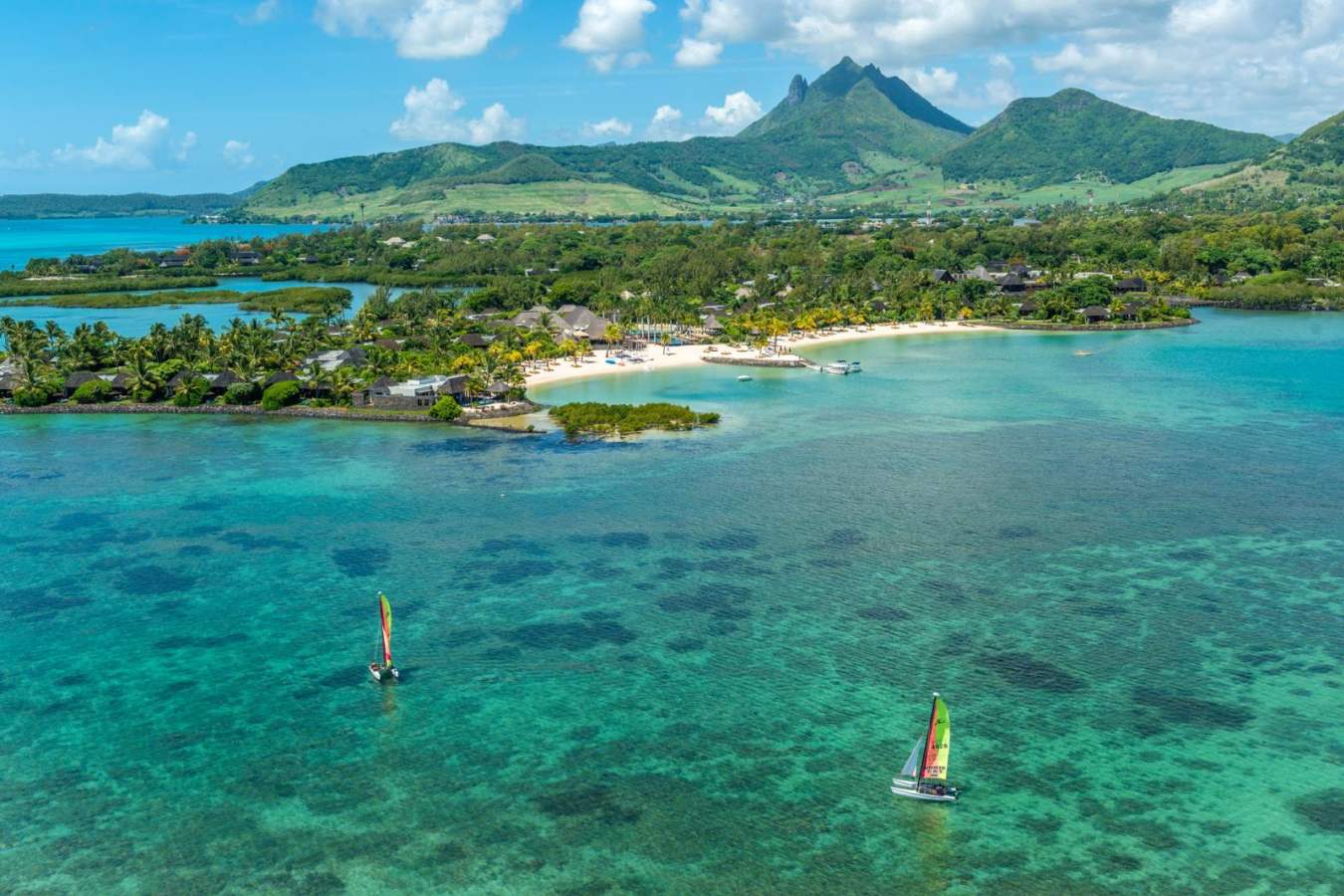 Aerial View of Four Seasons Resort Mauritius at Anahita