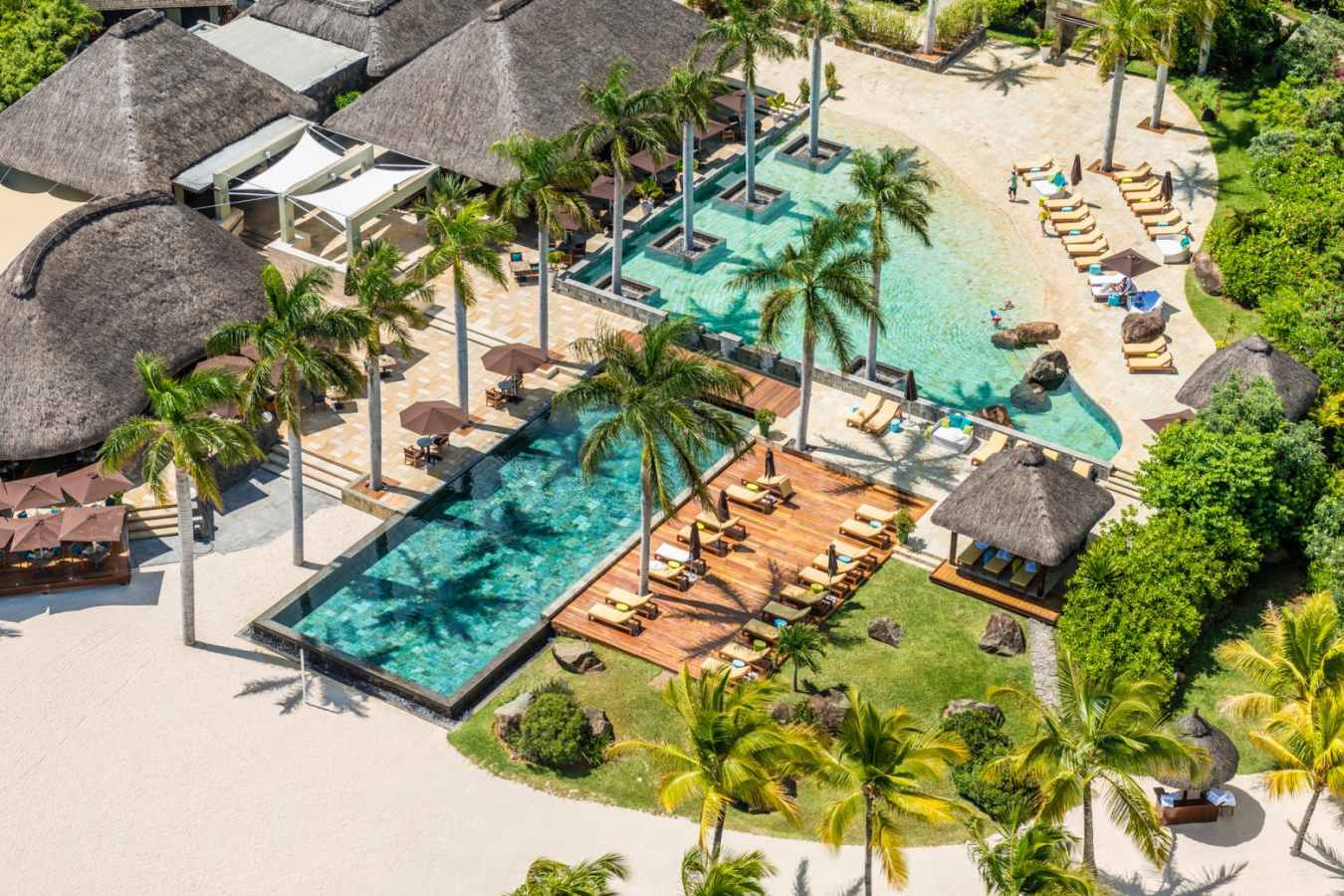 Aerial view of the Pool Area - Four Seasons Resort Mauritius at Anahita