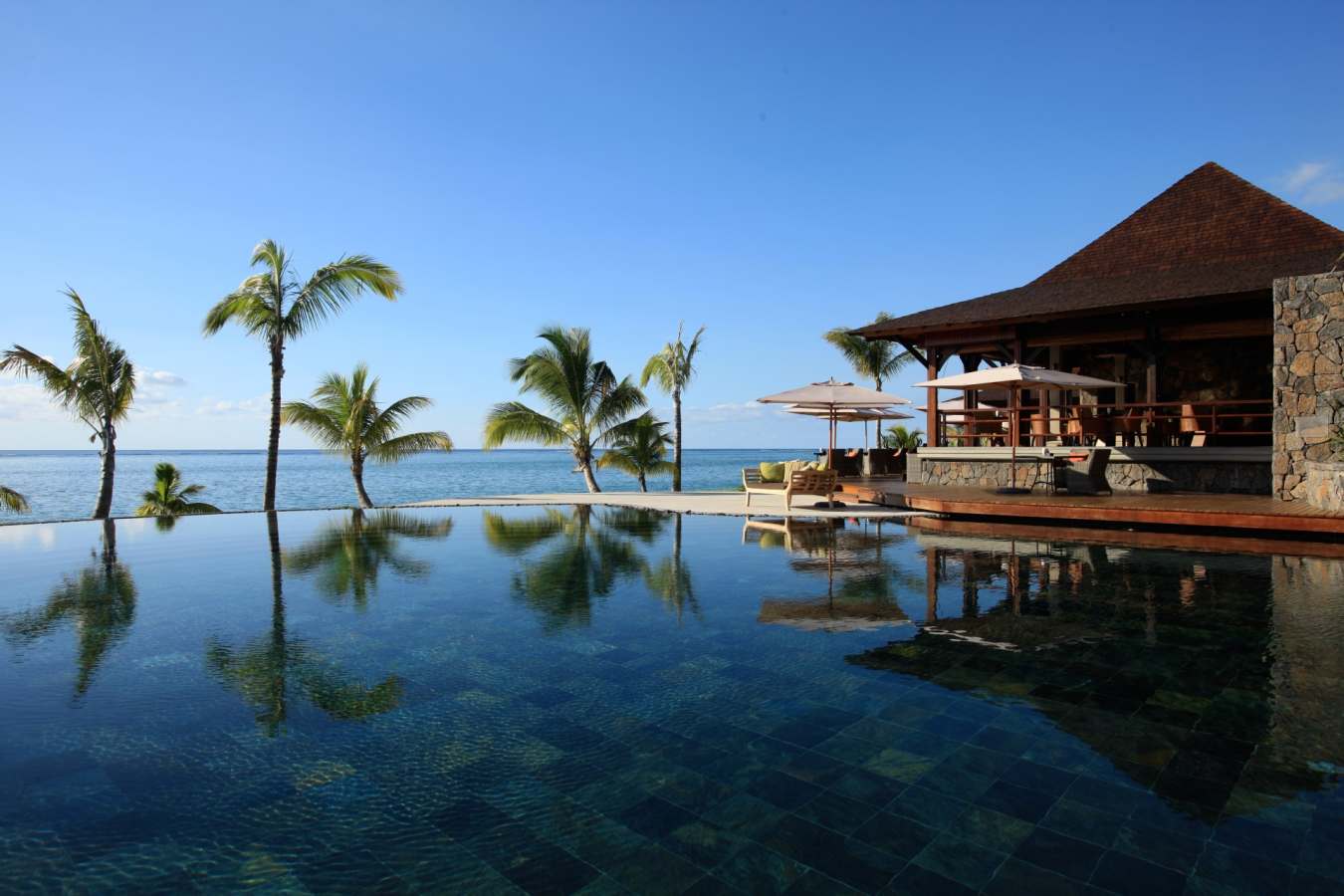 East Restaurant from Pool - LUX Le Morne