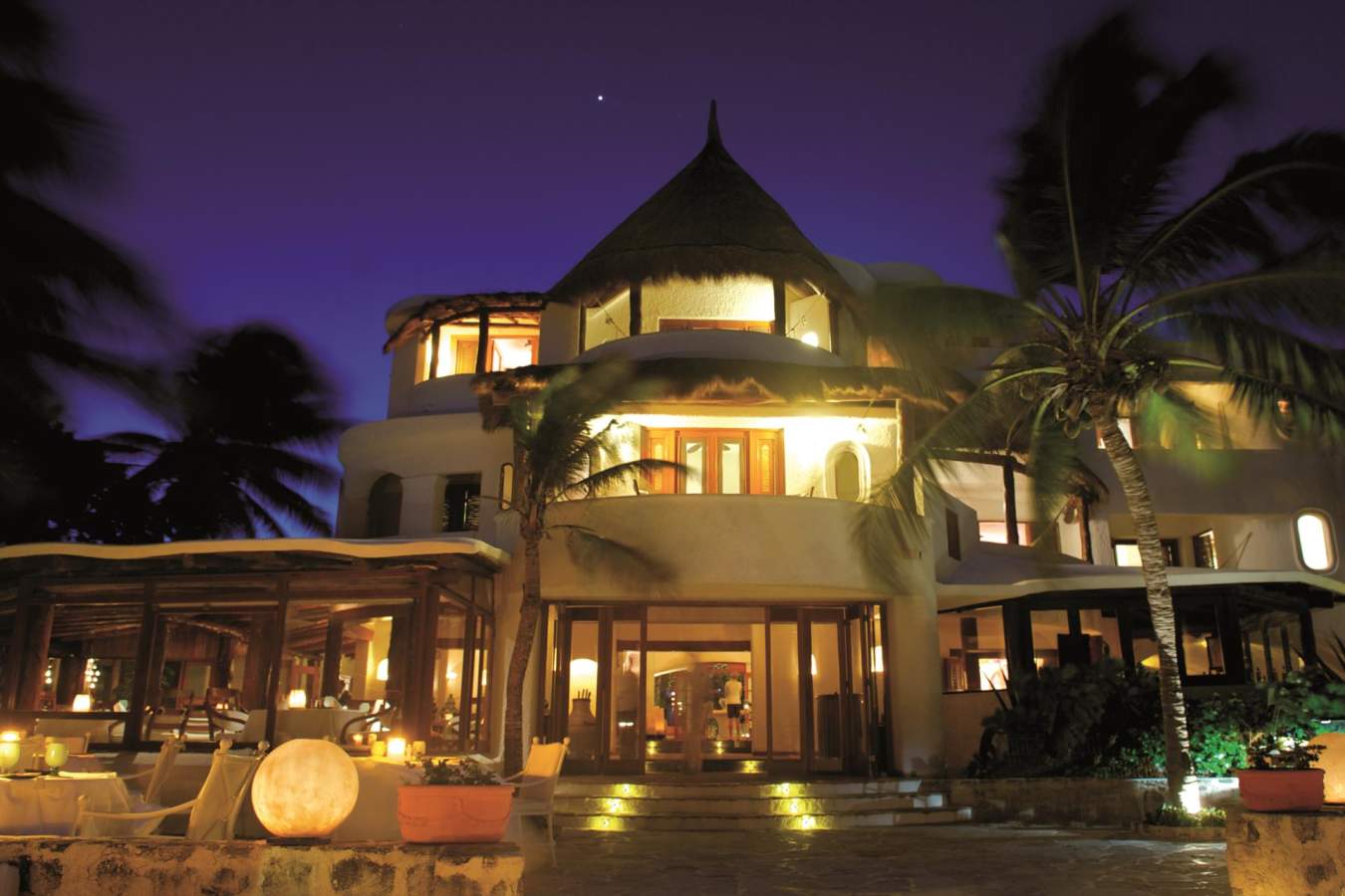 Exterior at night  - Belmond Maroma Resort & Spa