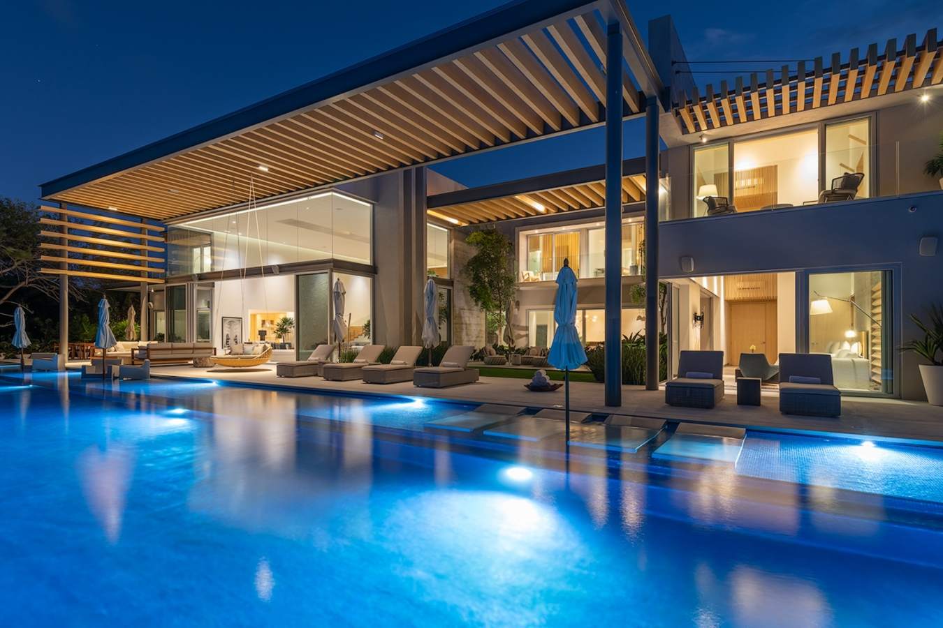 Pool at night