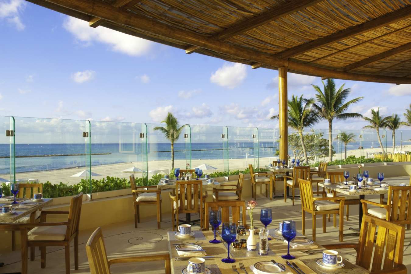 Beach club dining