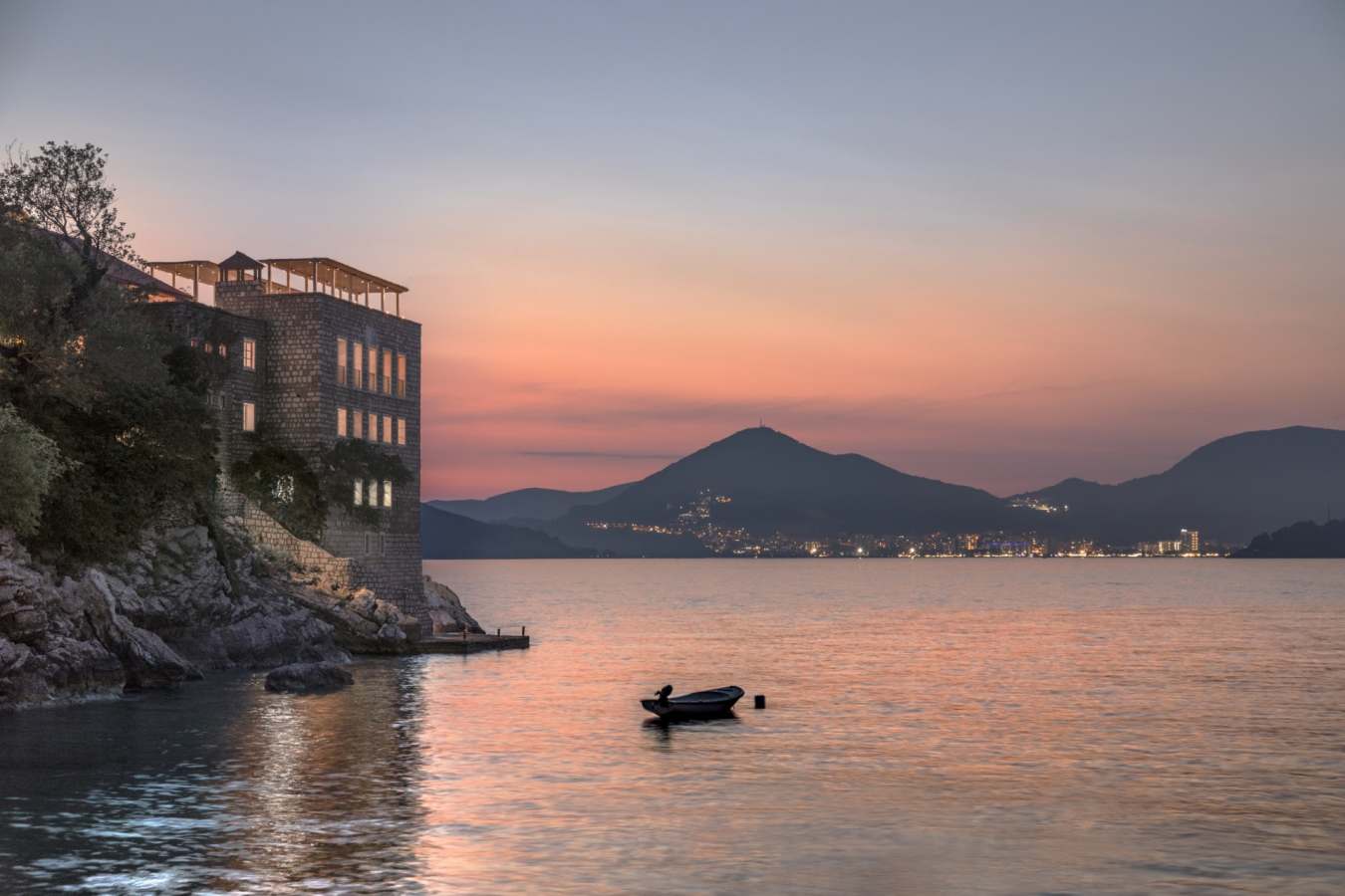 View at dusk 