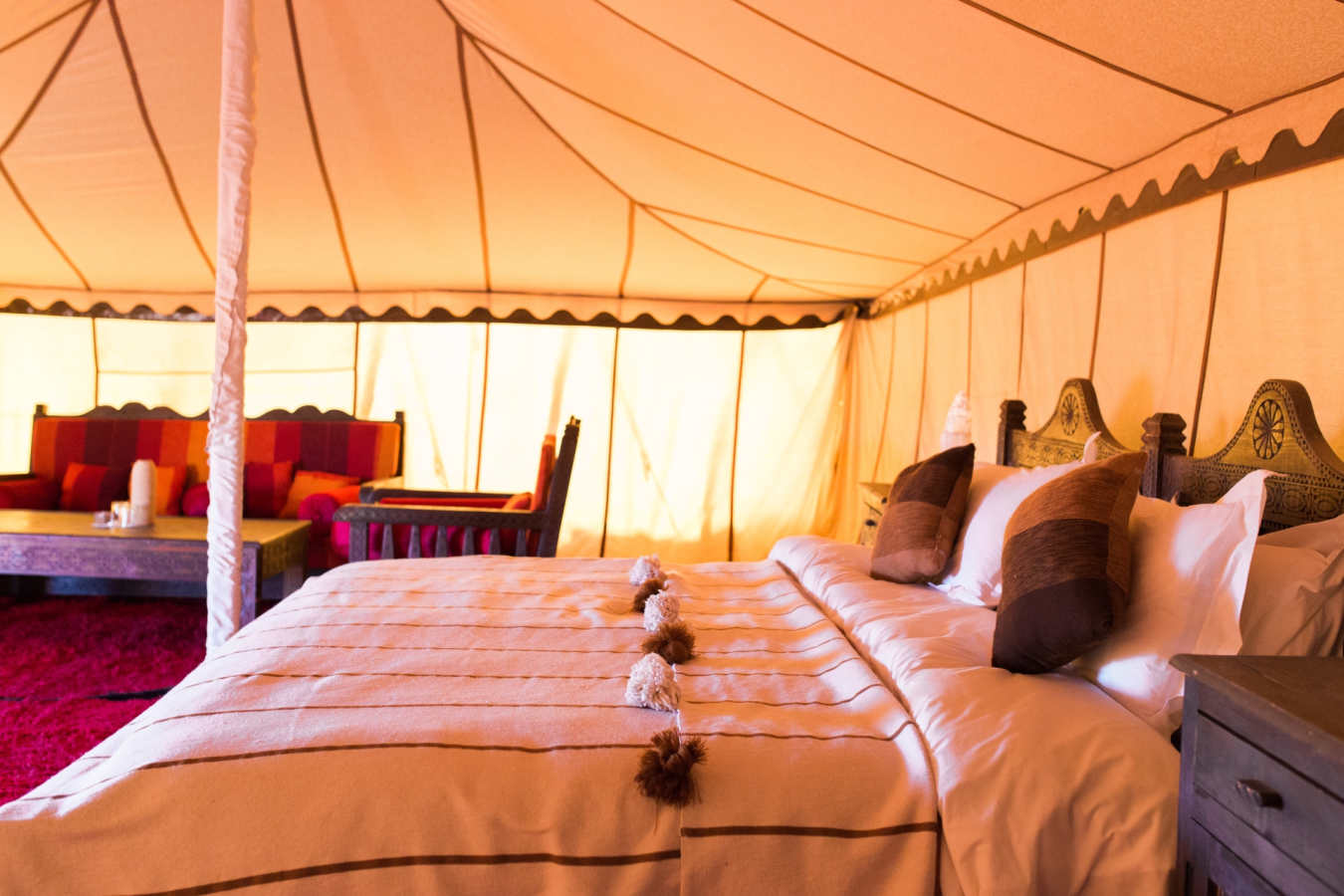 Tent interior - Desert Luxury Camp