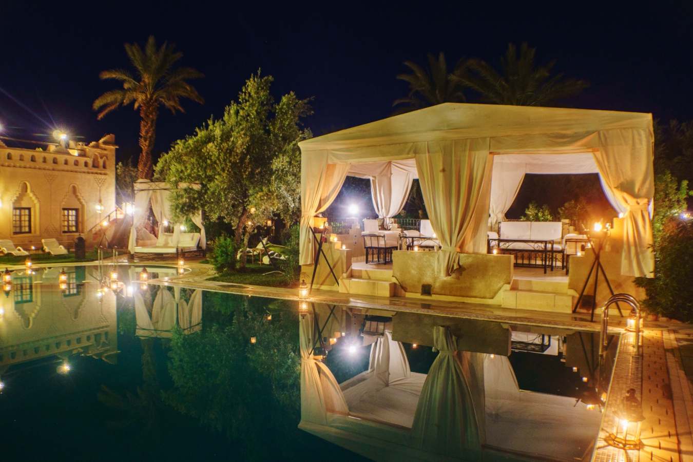 Pool at night