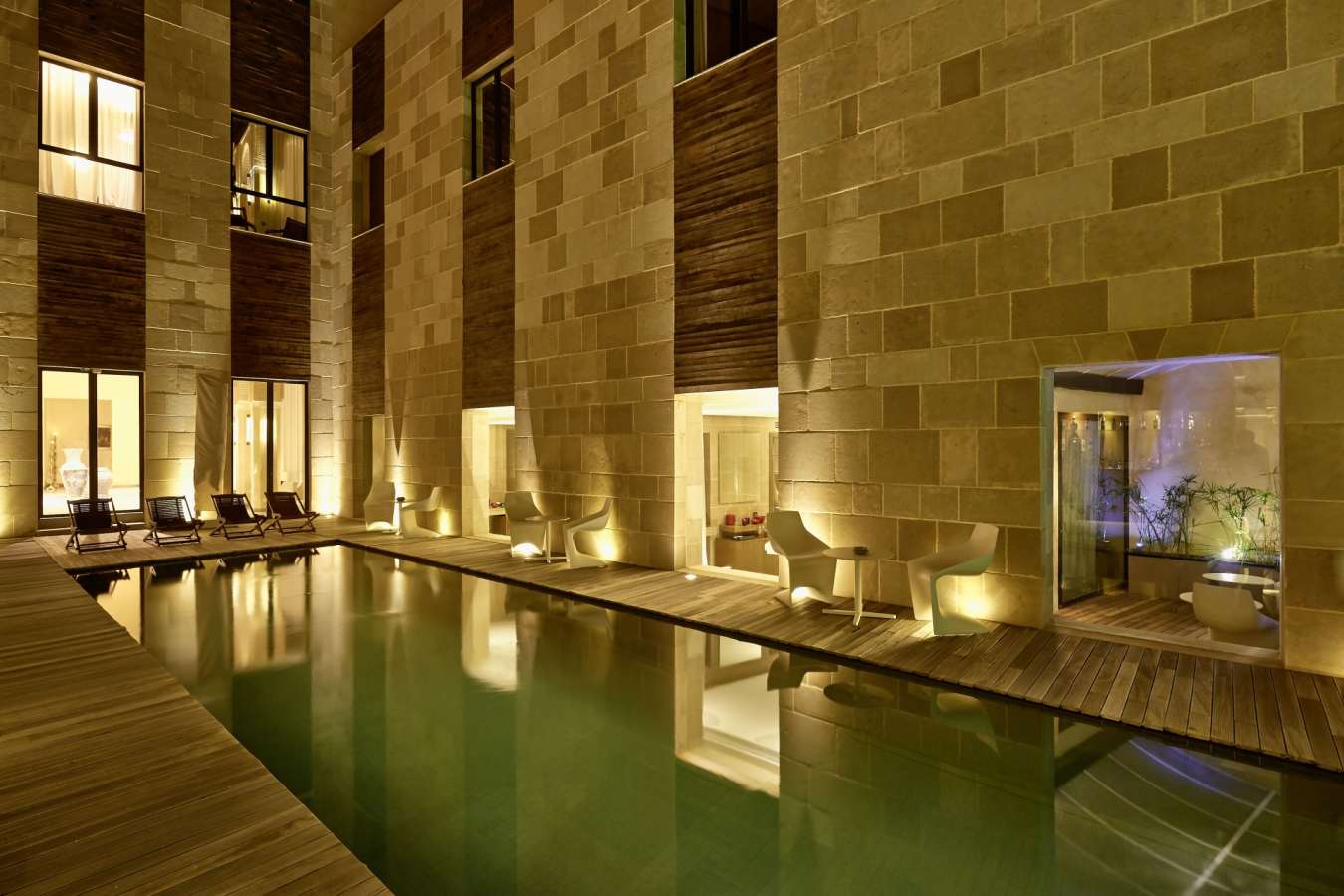 Pool at night - Riad Fes