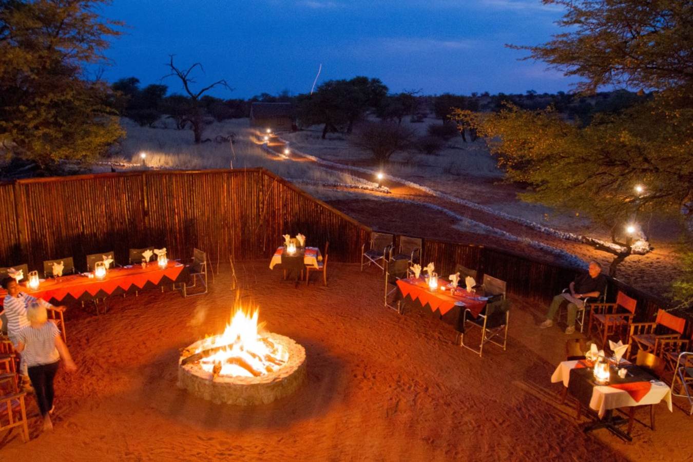 Camelthorn Kalahari Lodge - the boma