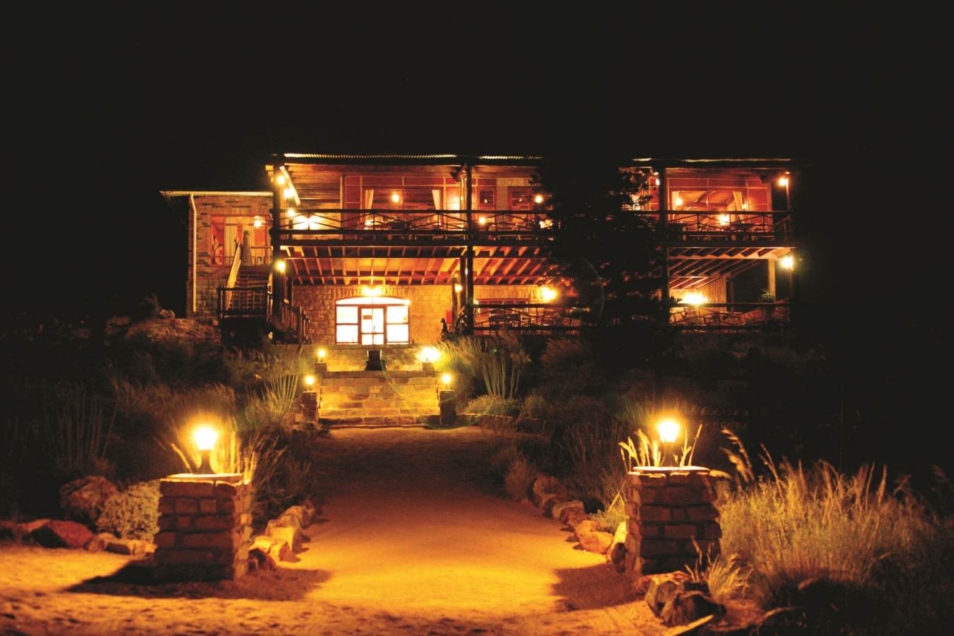 Lodge at night