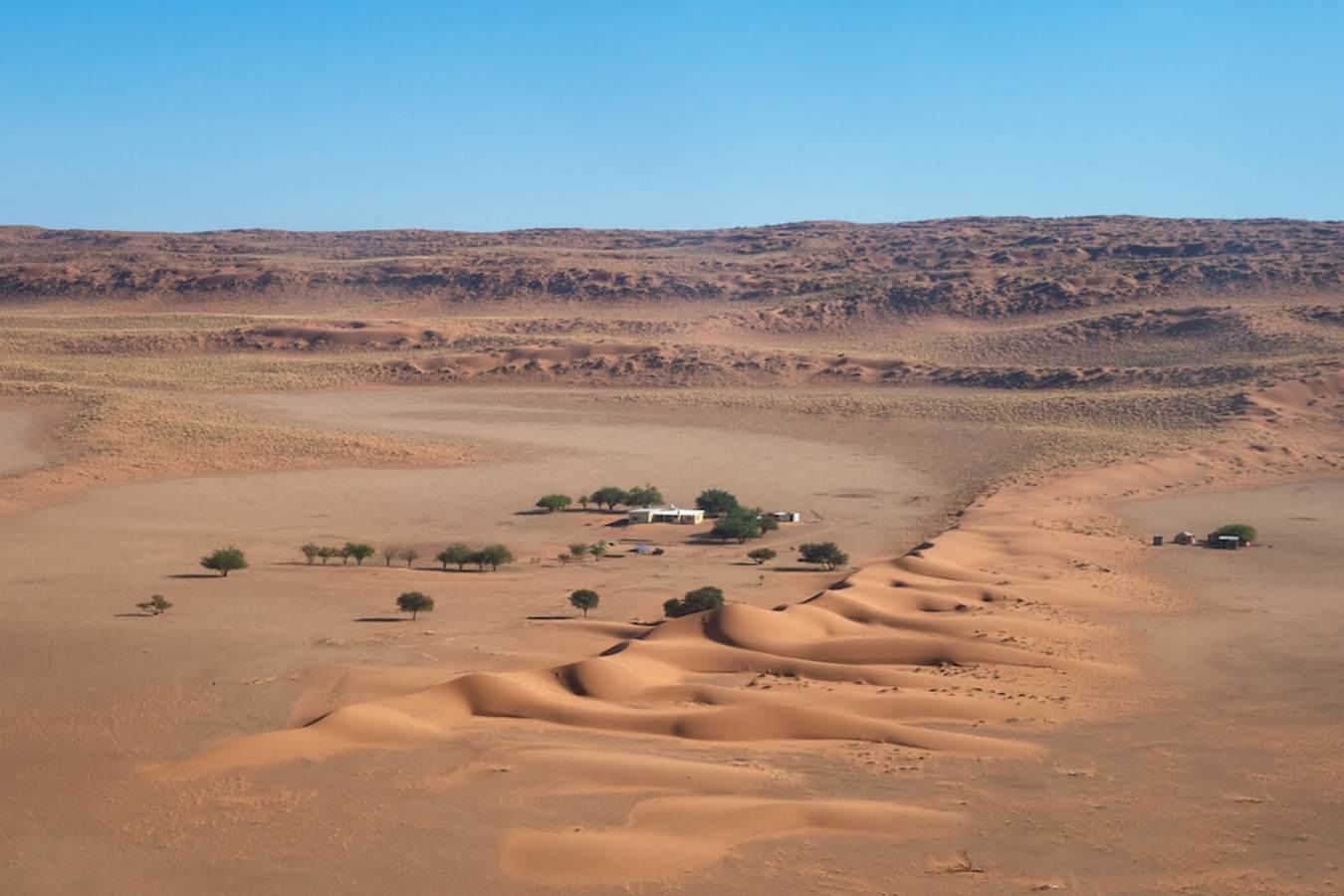 Aerial view of lodge 