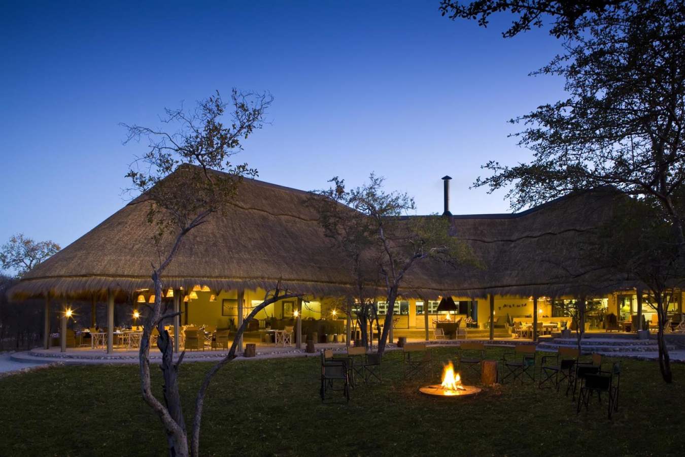 The main area at night - Mushara Bush Camp