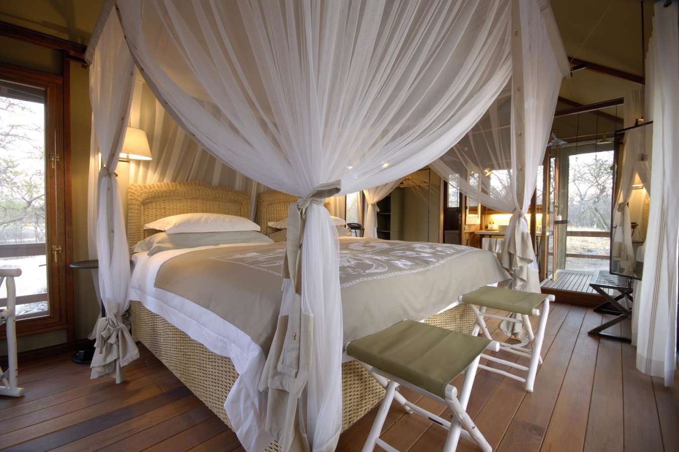 Inside a Tented Suite - Mushara Outpost