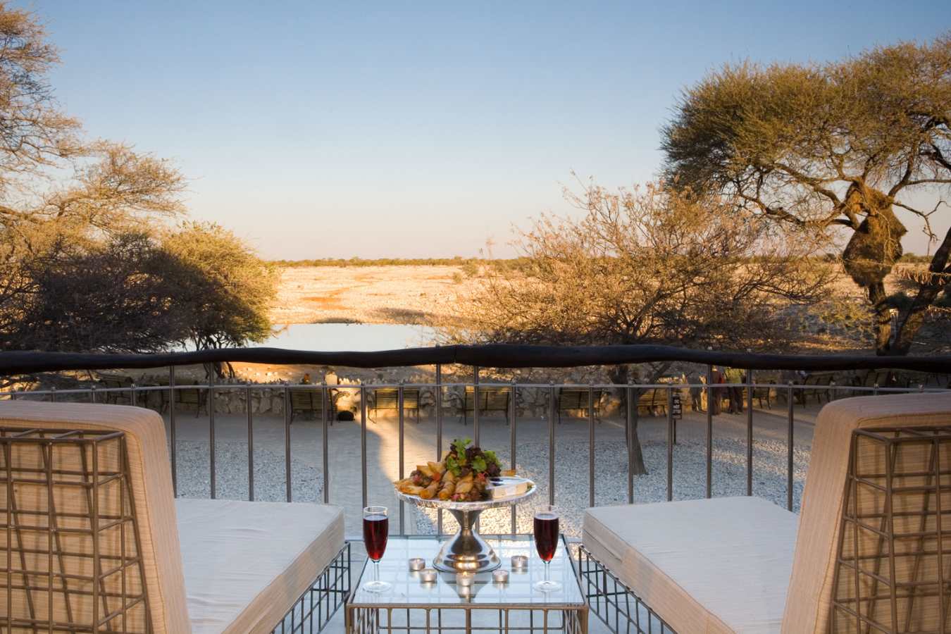 Waterhole Chalet Verandah - Okaukuejo Restcamp