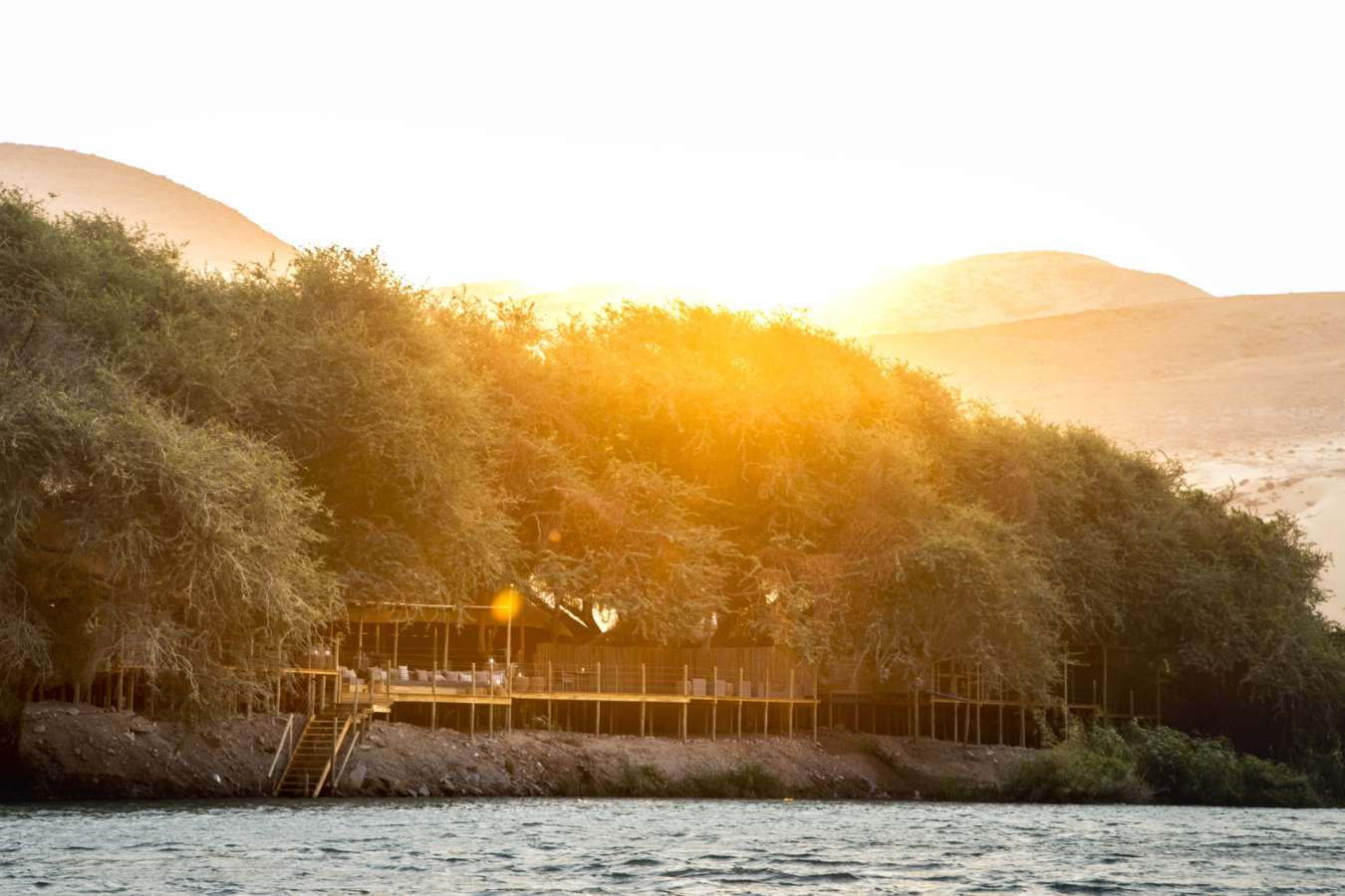 Camp on the banks of the river - 