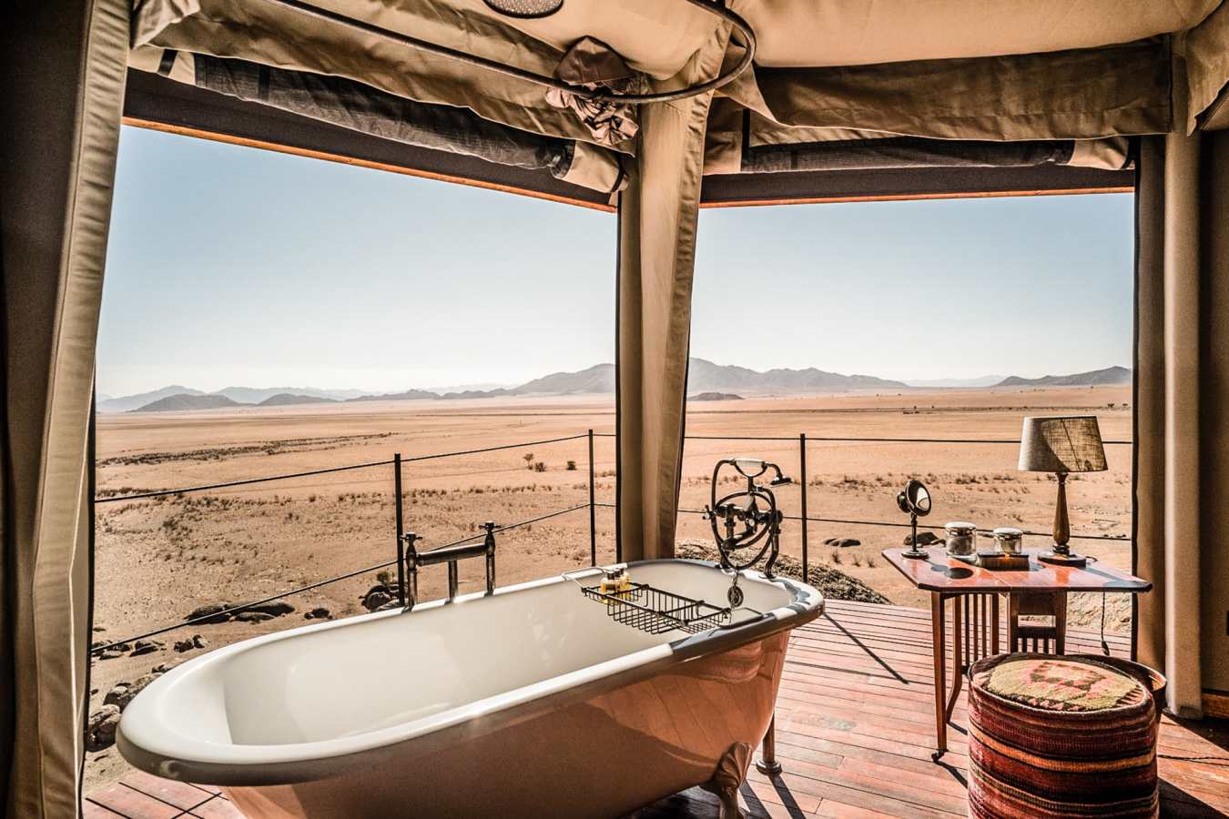 Bathroom and desert views 