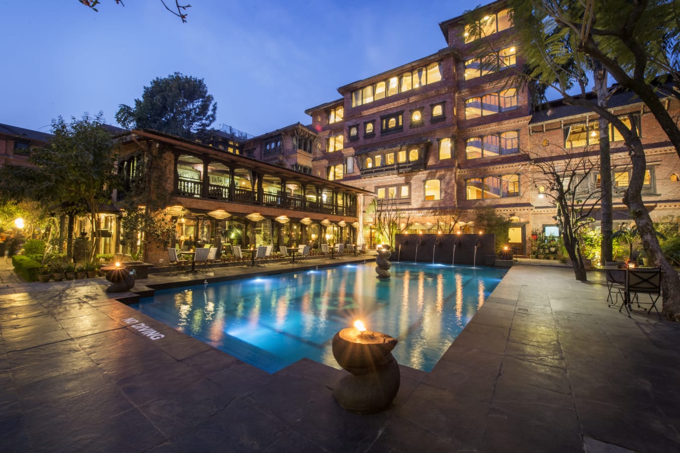 pool at night 