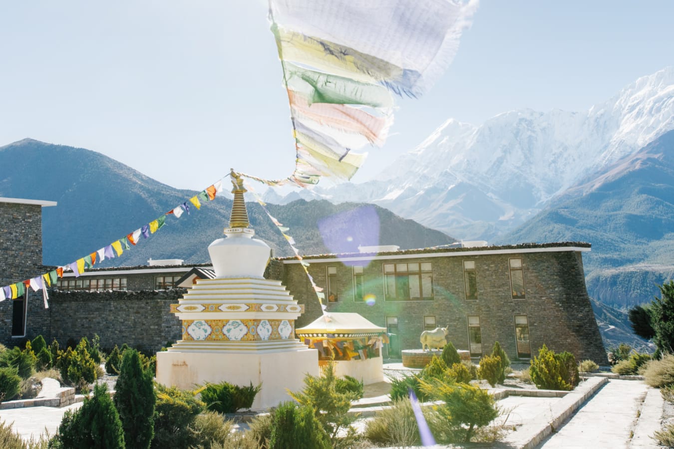 Flags and main building - Shinta Mani Mustang 