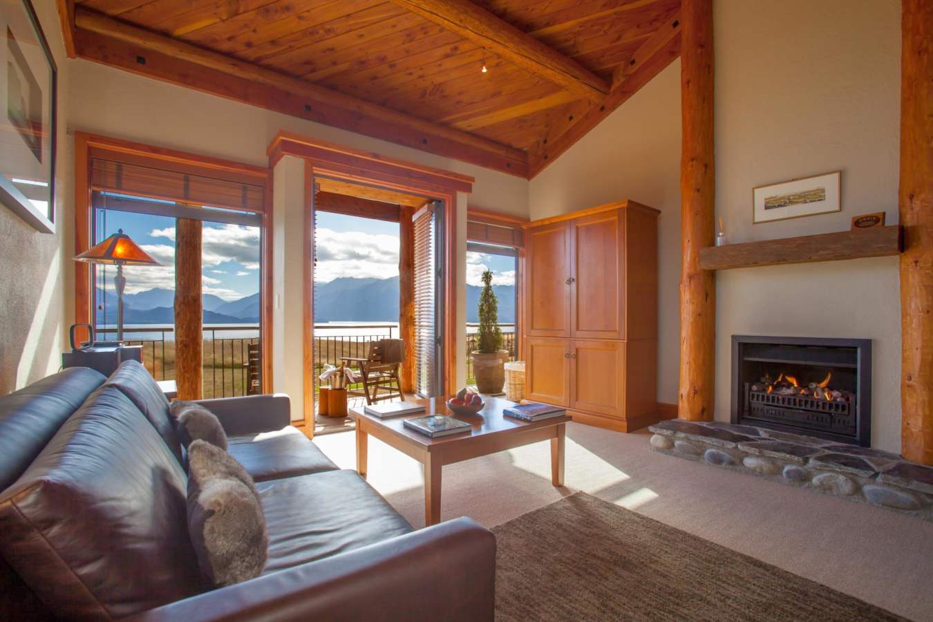 By the fire   - Fiordland Lodge