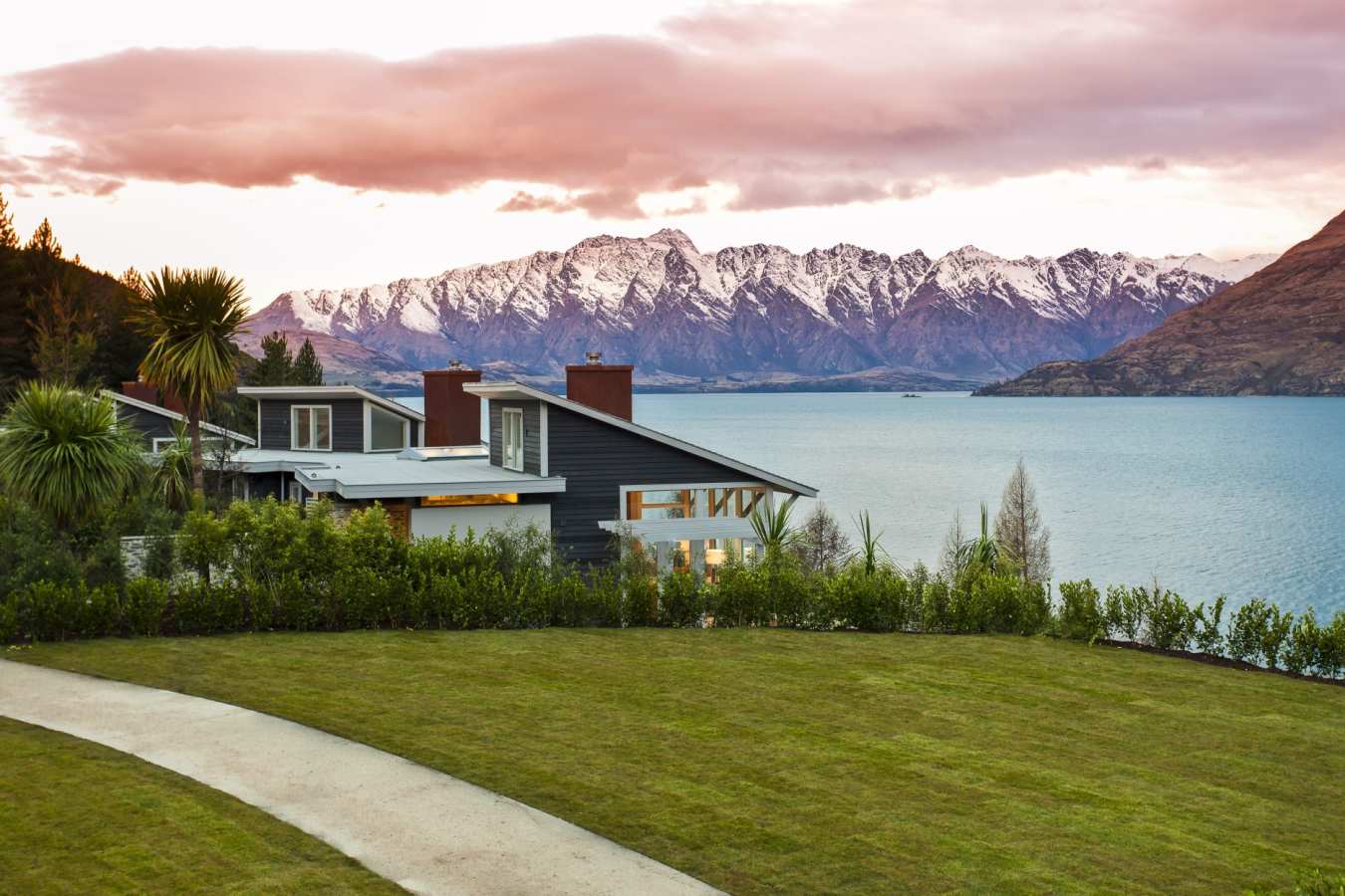 Lodge at Dusk - Matakauri Lodge