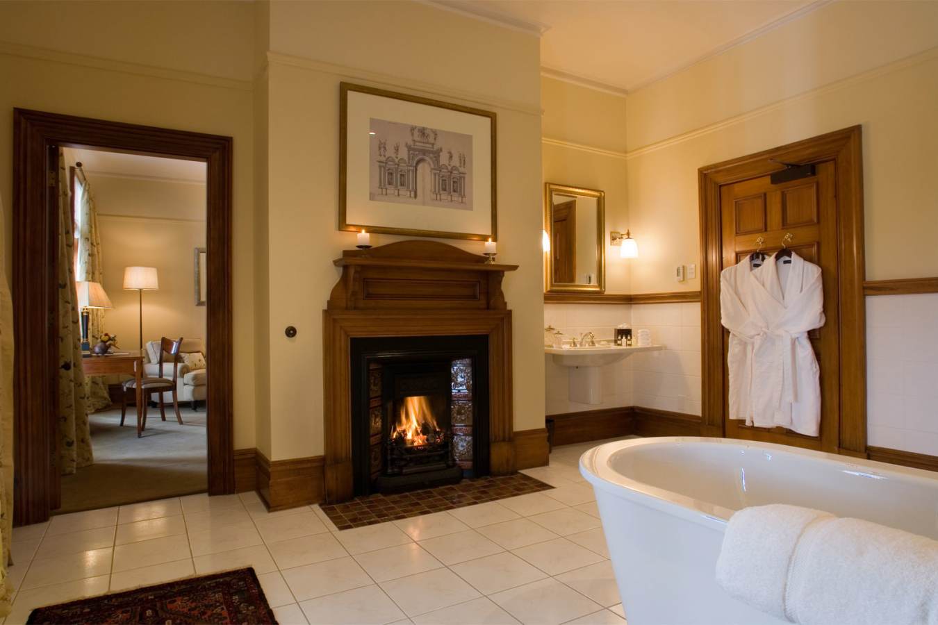 Verandah Suite bathroom - Otahuna Lodge
