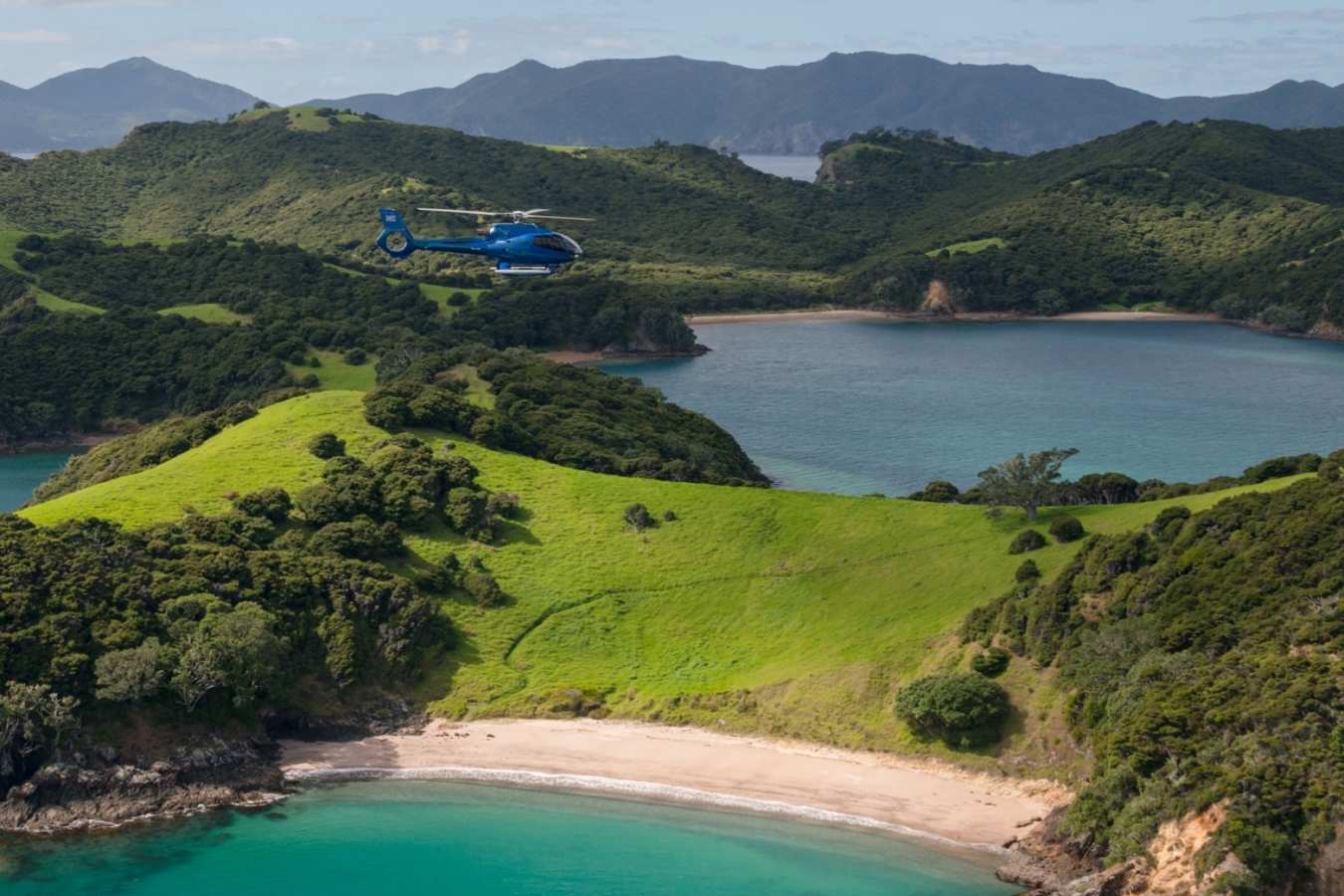 Heli over the Bay of Islands