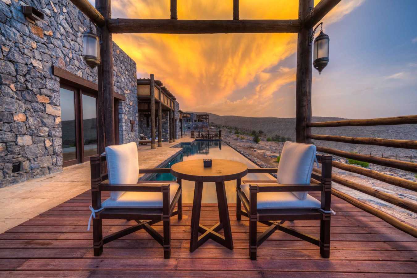 Sunset on Terrace - Alila Jabal Akhdar