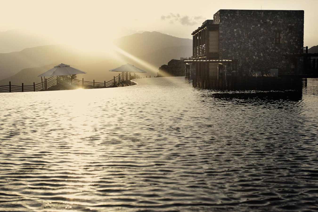 Rippling Water of the Pool - Alila Jabal Akhdar