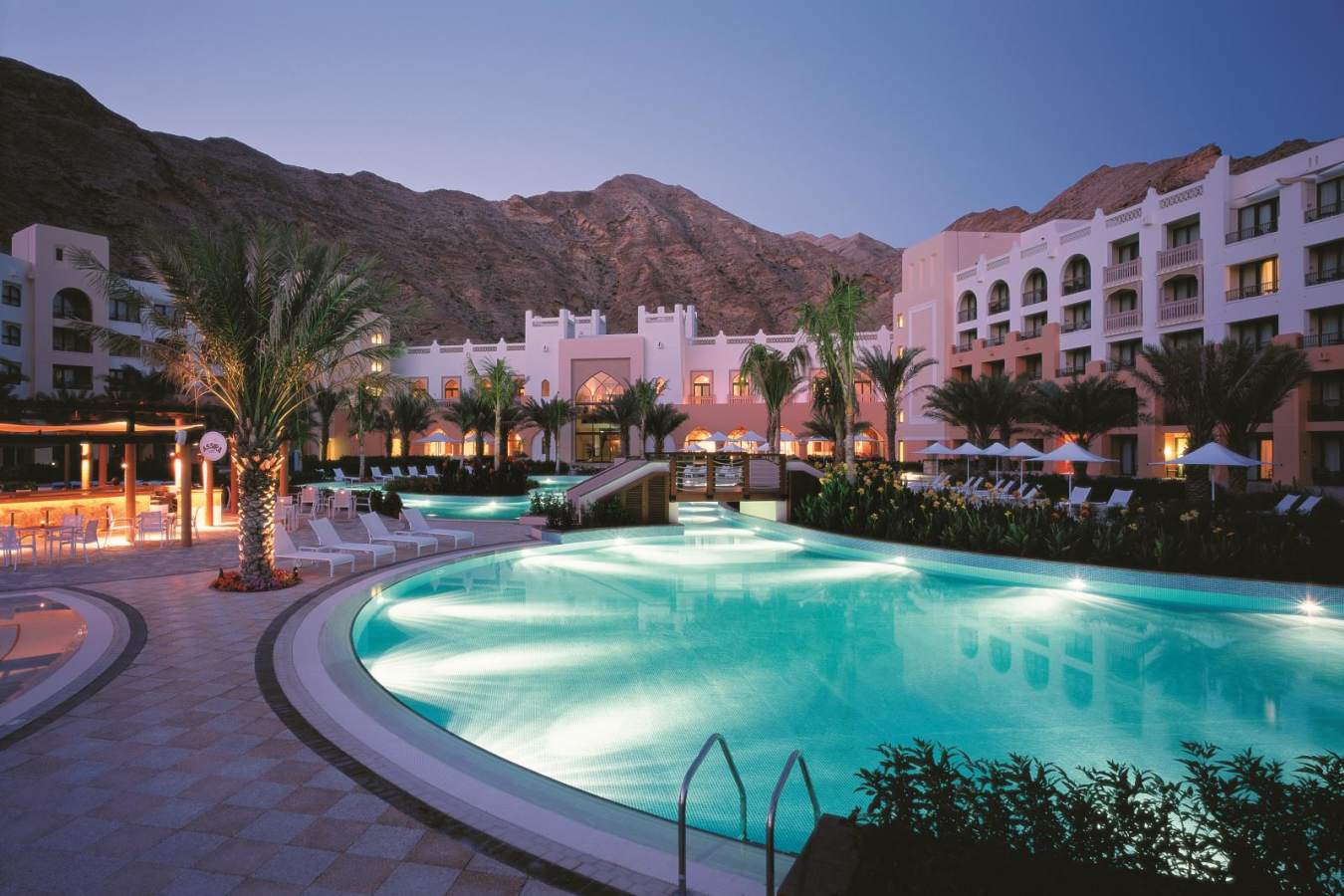 Al Waha Pool at Night - a Barr al Jissah Resort and Spa